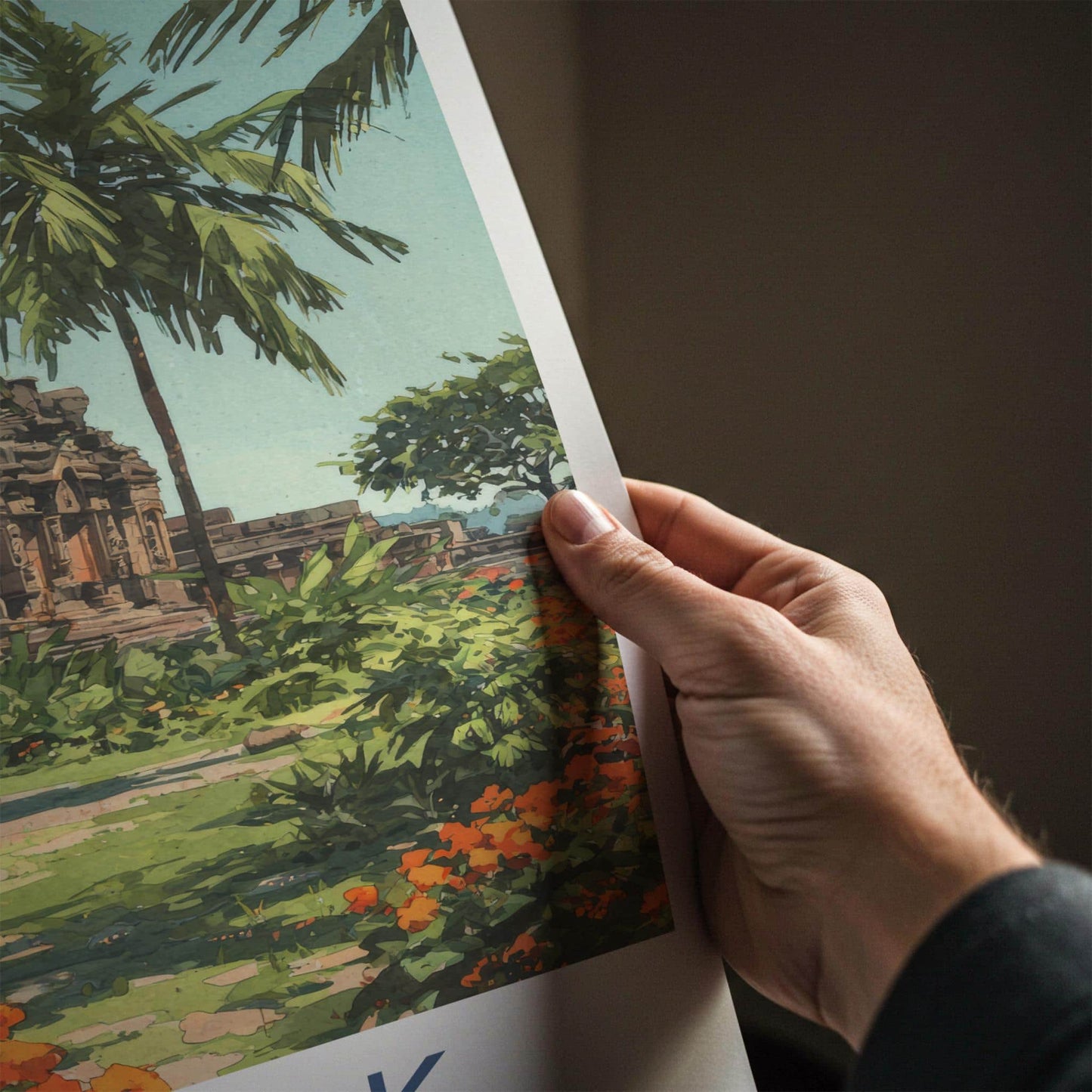 Konark Poster - India Travel Art - Odisha Ancient Temple Wheel Home Decor