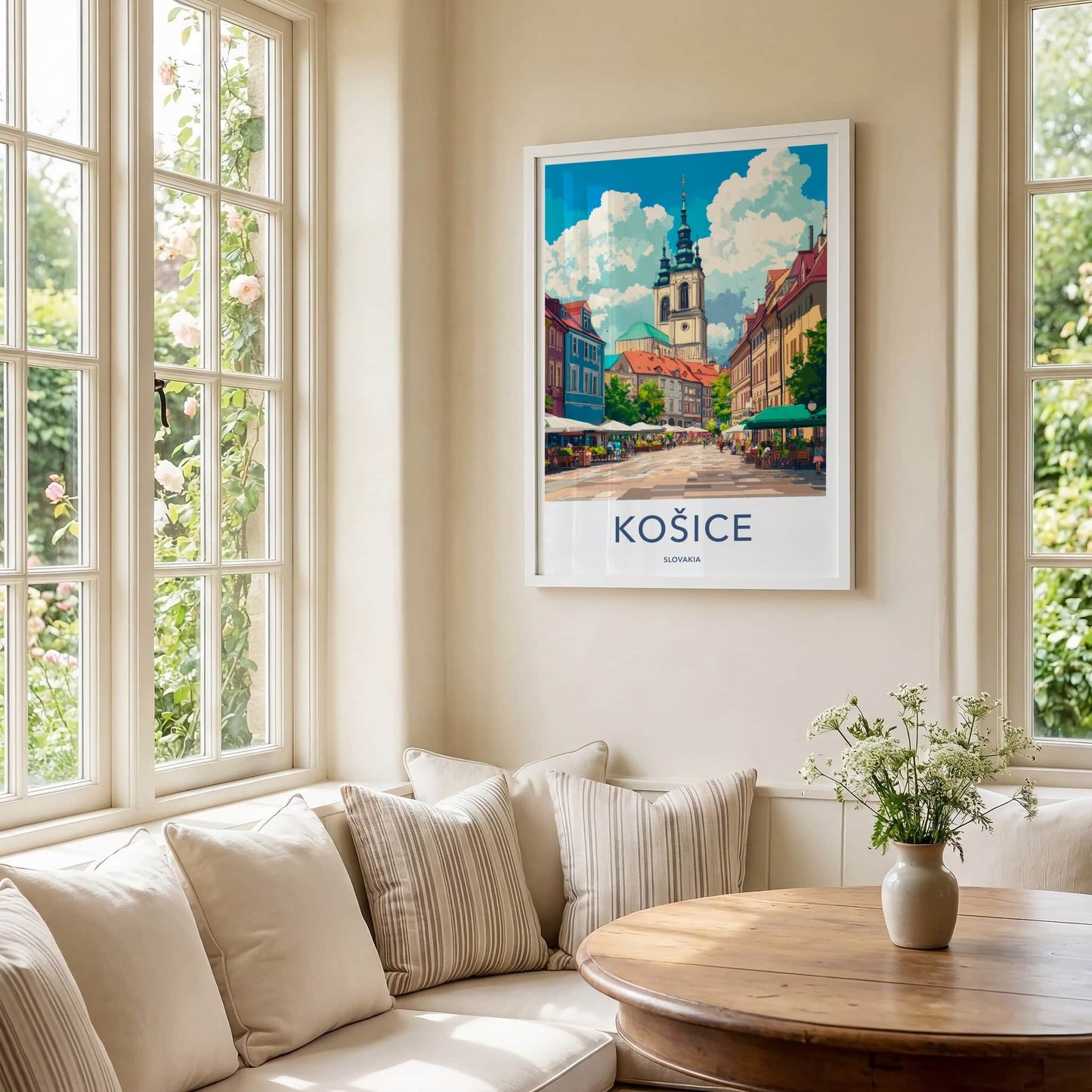 Kosice Poster - Slovakia Travel Art - Lively Cityscape Scene Wall Decor