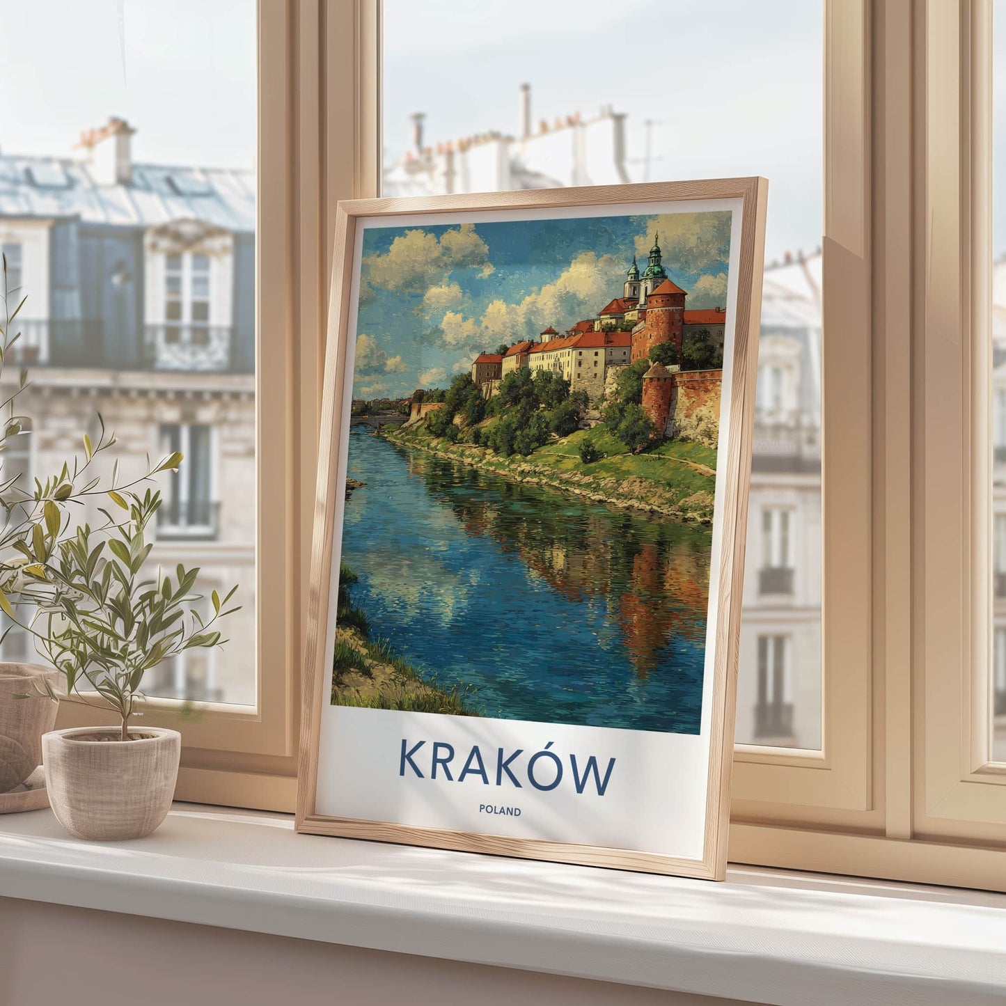 Krakow Poster - Poland Travel Art - Wawel Castle River Wall Decor 2
