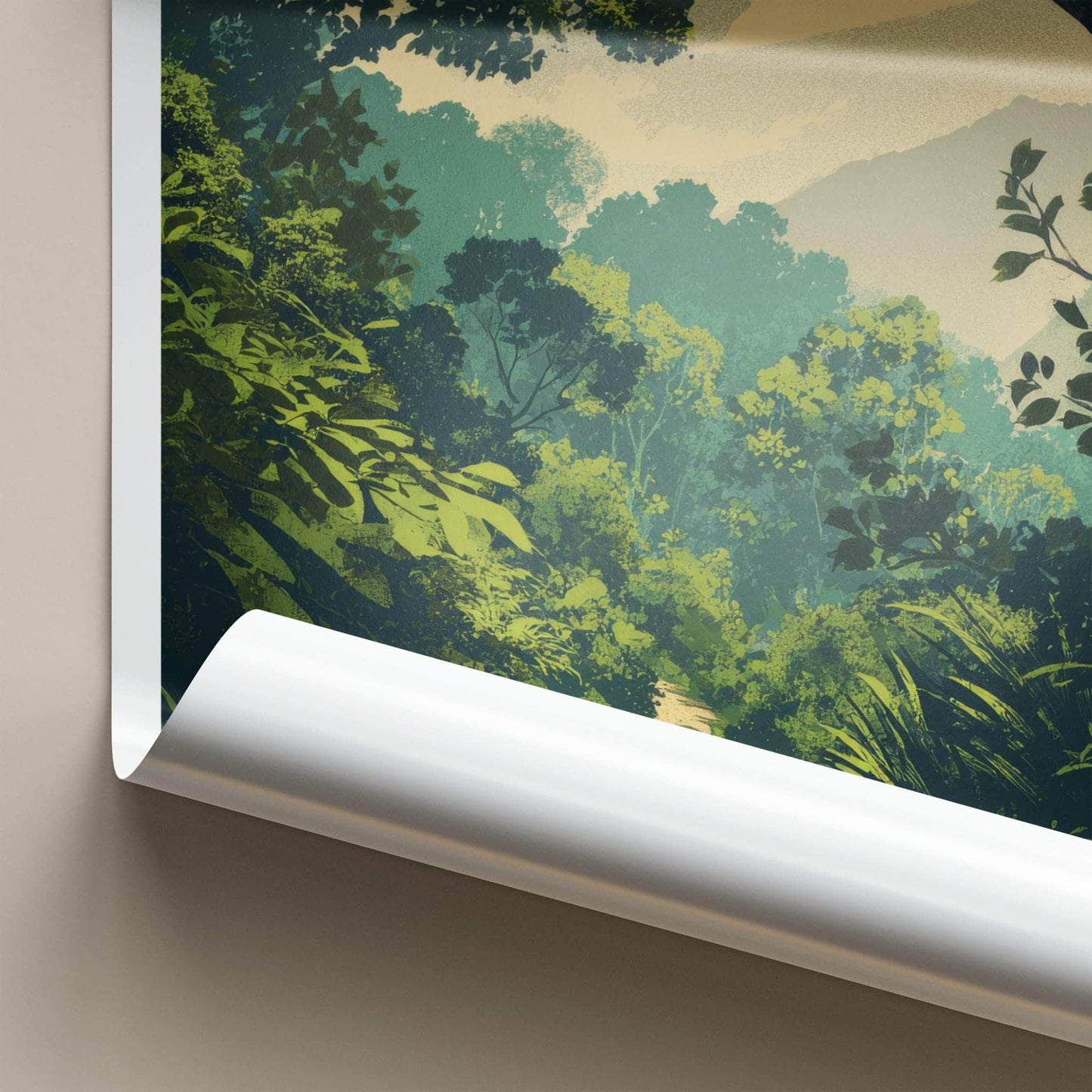 Kravanh Poster - Cambodia Travel Art - Lush Jungle Path Home Decor