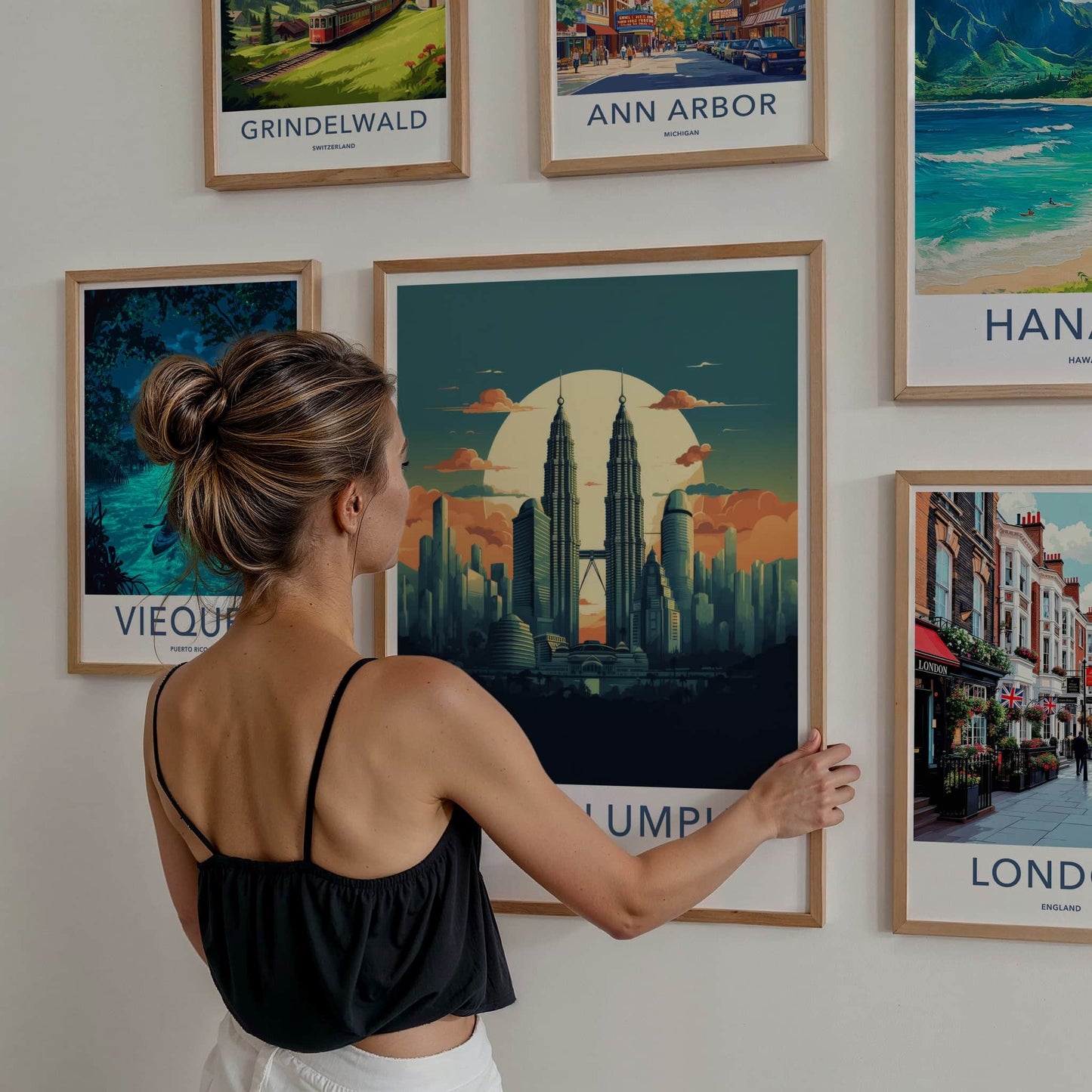 Kuala Lumpur Poster - Malaysia Travel Art - Vibrant City Skyline Home Decor