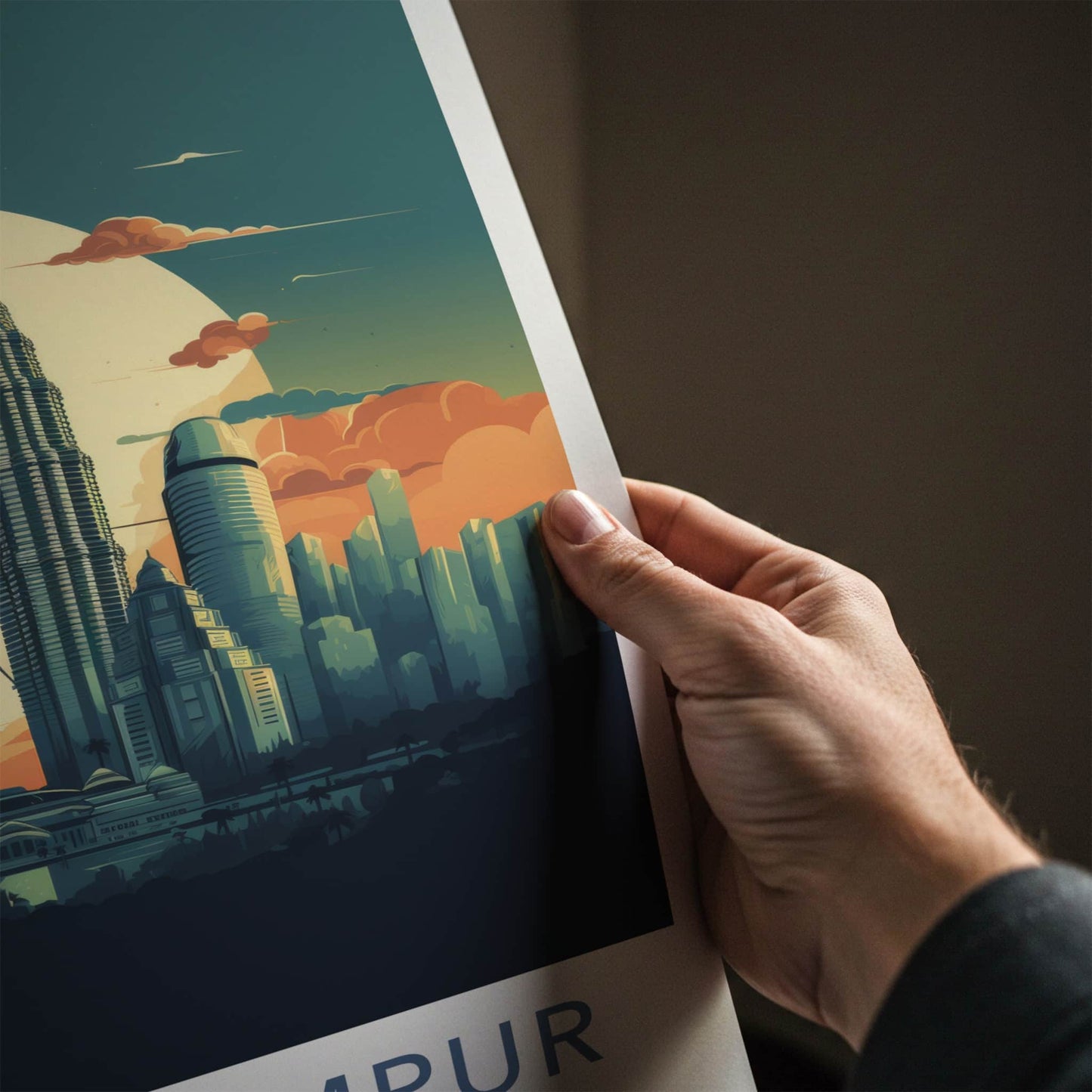 Kuala Lumpur Poster - Malaysia Travel Art - Vibrant City Skyline Home Decor