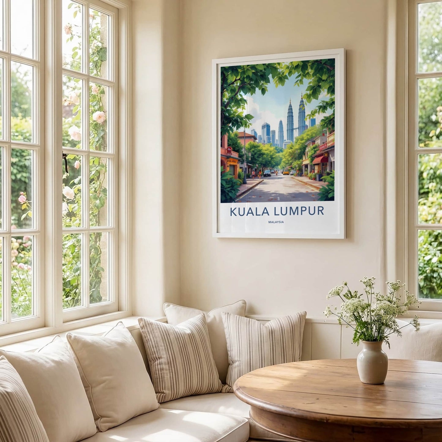 Kuala Lumpur Poster - Malaysia Travel Art - Vibrant Urban Street Wall Decor