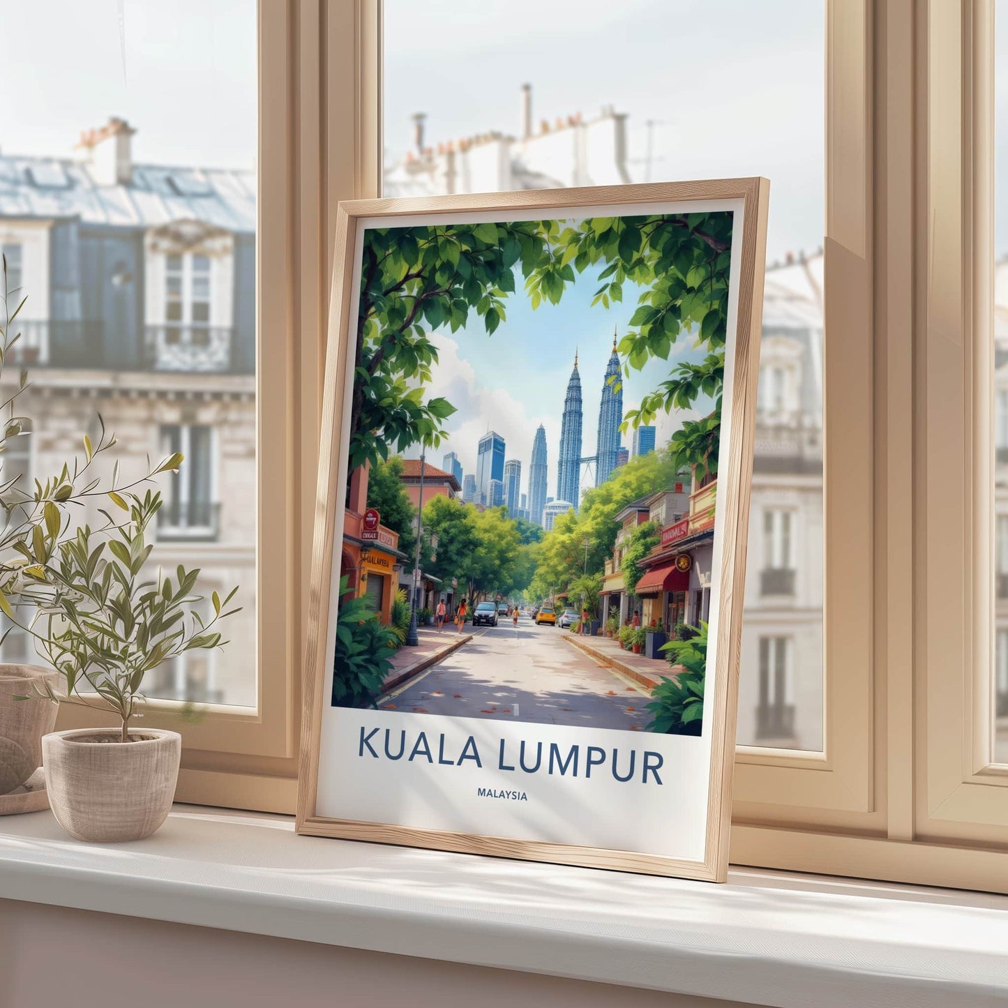 Kuala Lumpur Poster - Malaysia Travel Art - Vibrant Urban Street Wall Decor