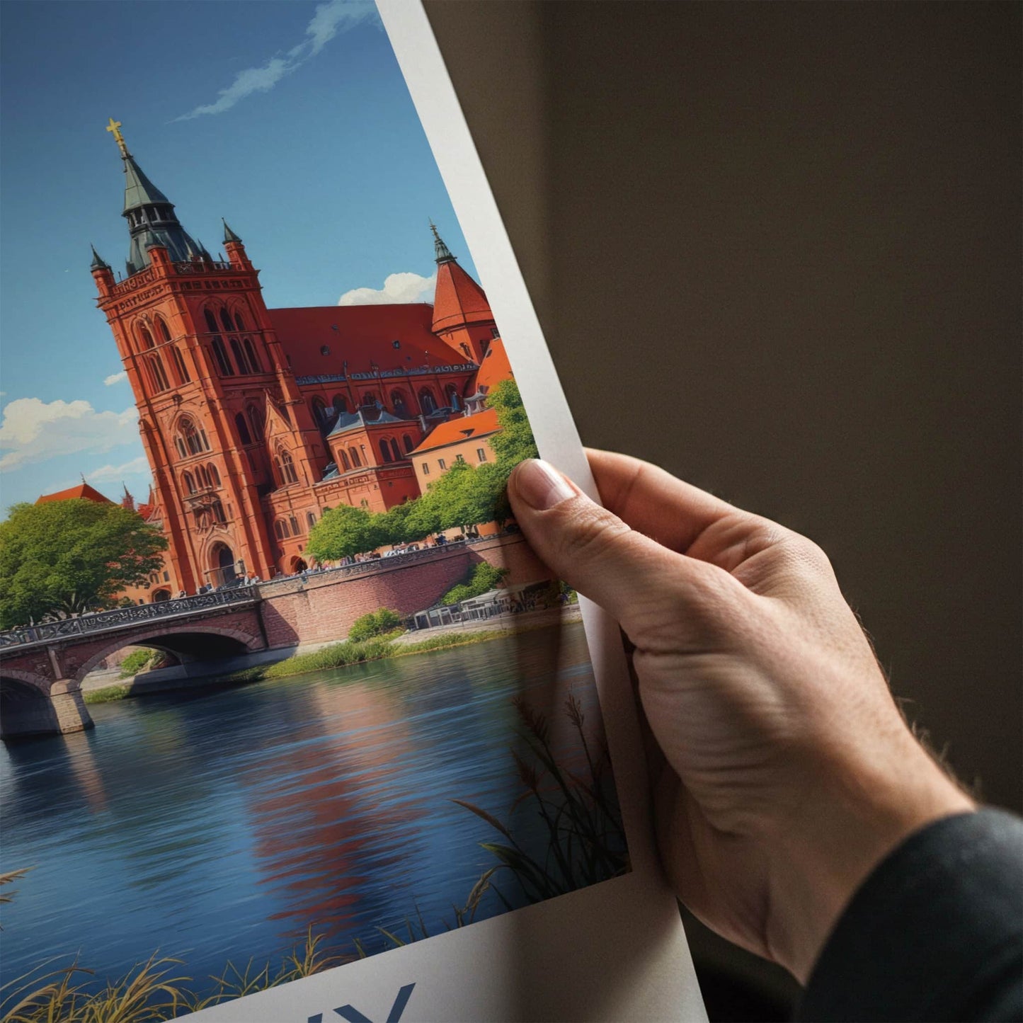 Kujawy Poster - Poland Travel Print - Historic River City Home Decor