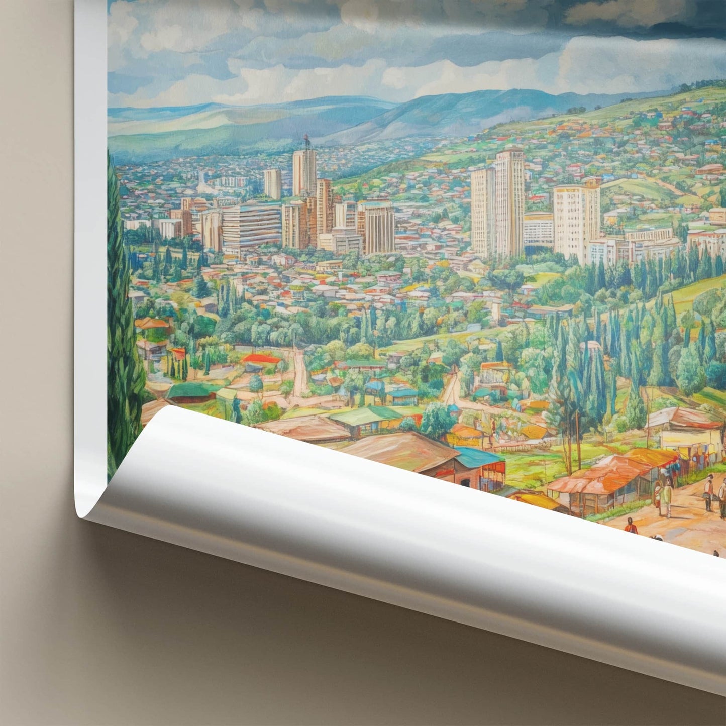 Kumasi Poster - Ghana Framed Print - Lush Green Cityscape Framed Decor