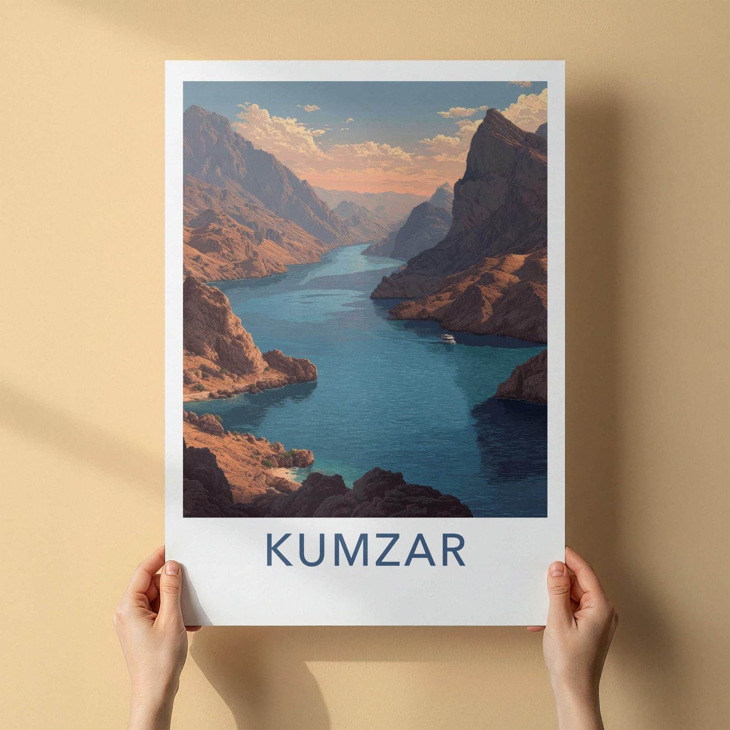Kumzar Poster - Oman Framed Print - Deep River Canyon Framed Decor