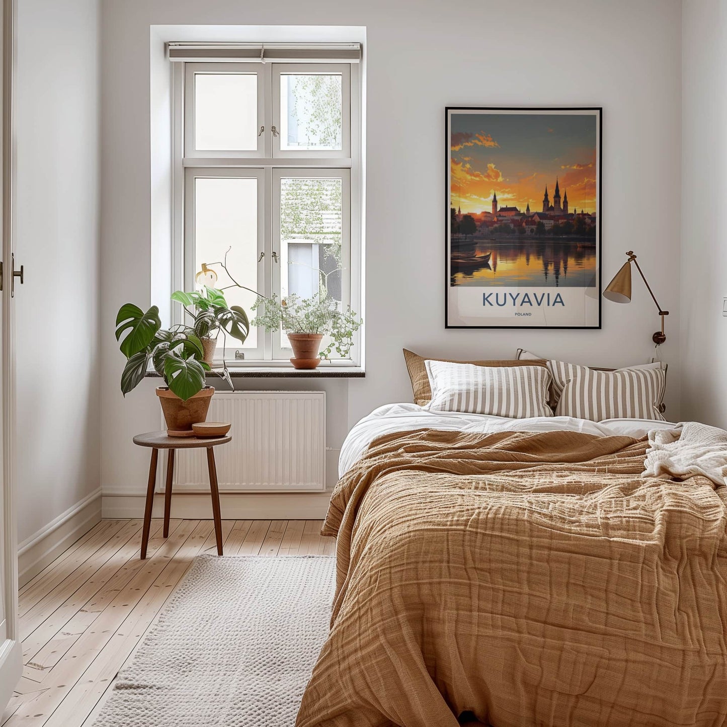 Kuyavia Poster - Poland Art Print - Golden River Sunset Home Decor