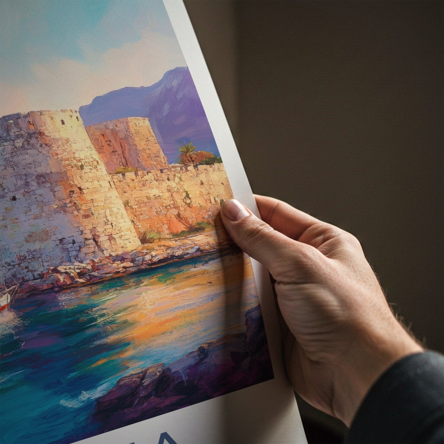 Kyrenia Poster - Cyprus Travel Art - Ancient Harbor Fortress Home Decor