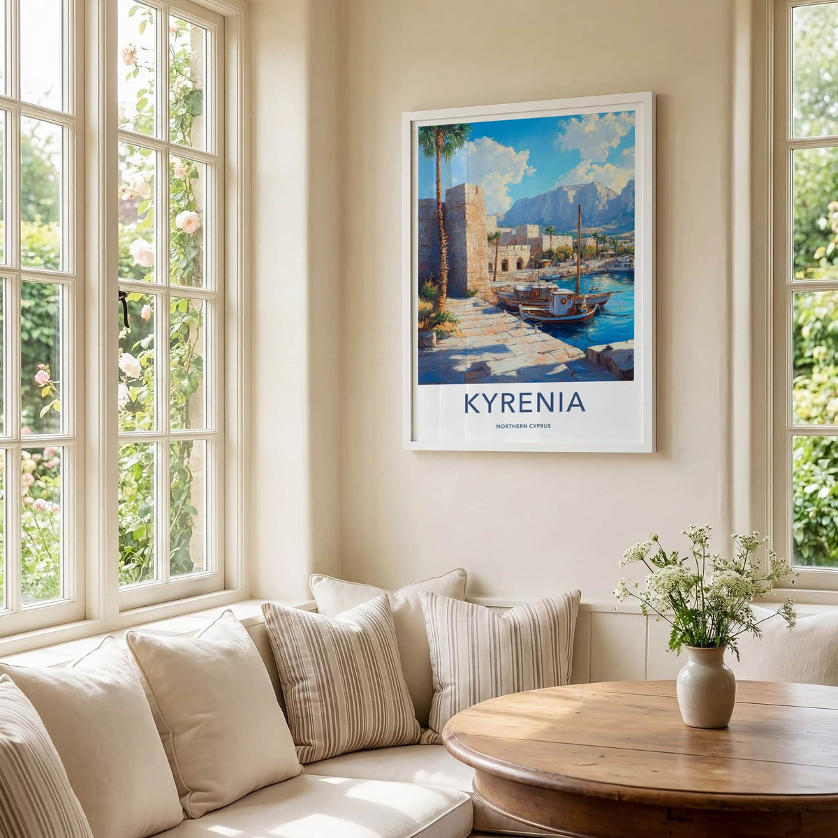 Kyrenia Poster - Cyprus Wall Art - Historic Harbor Boats Home Decor
