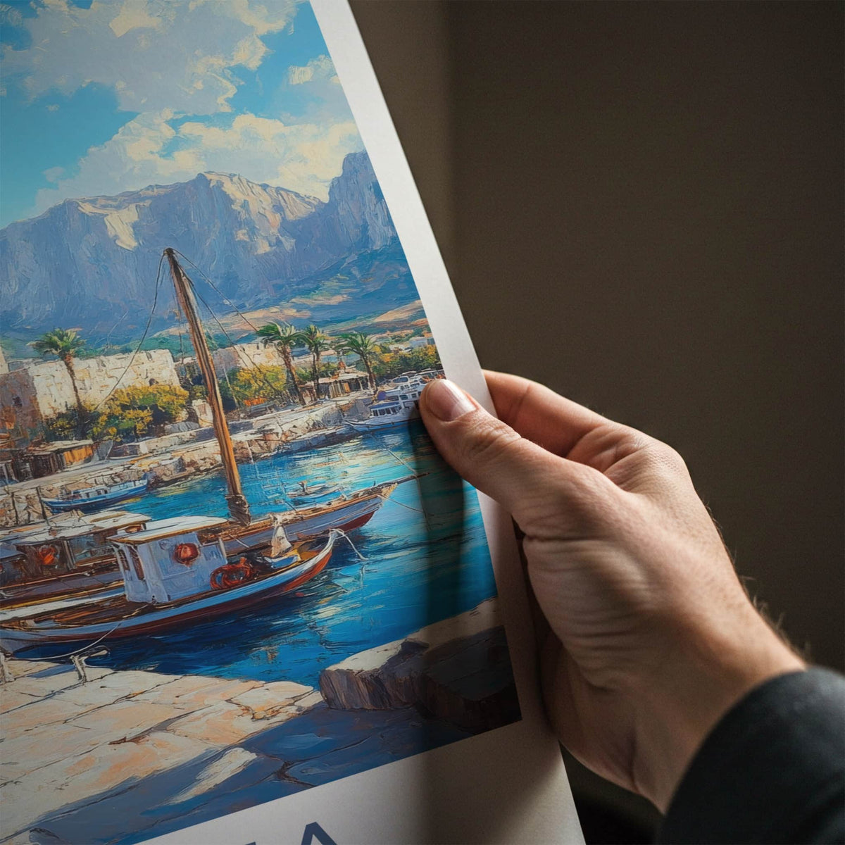 Kyrenia Poster - Cyprus Wall Art - Historic Harbor Boats Home Decor