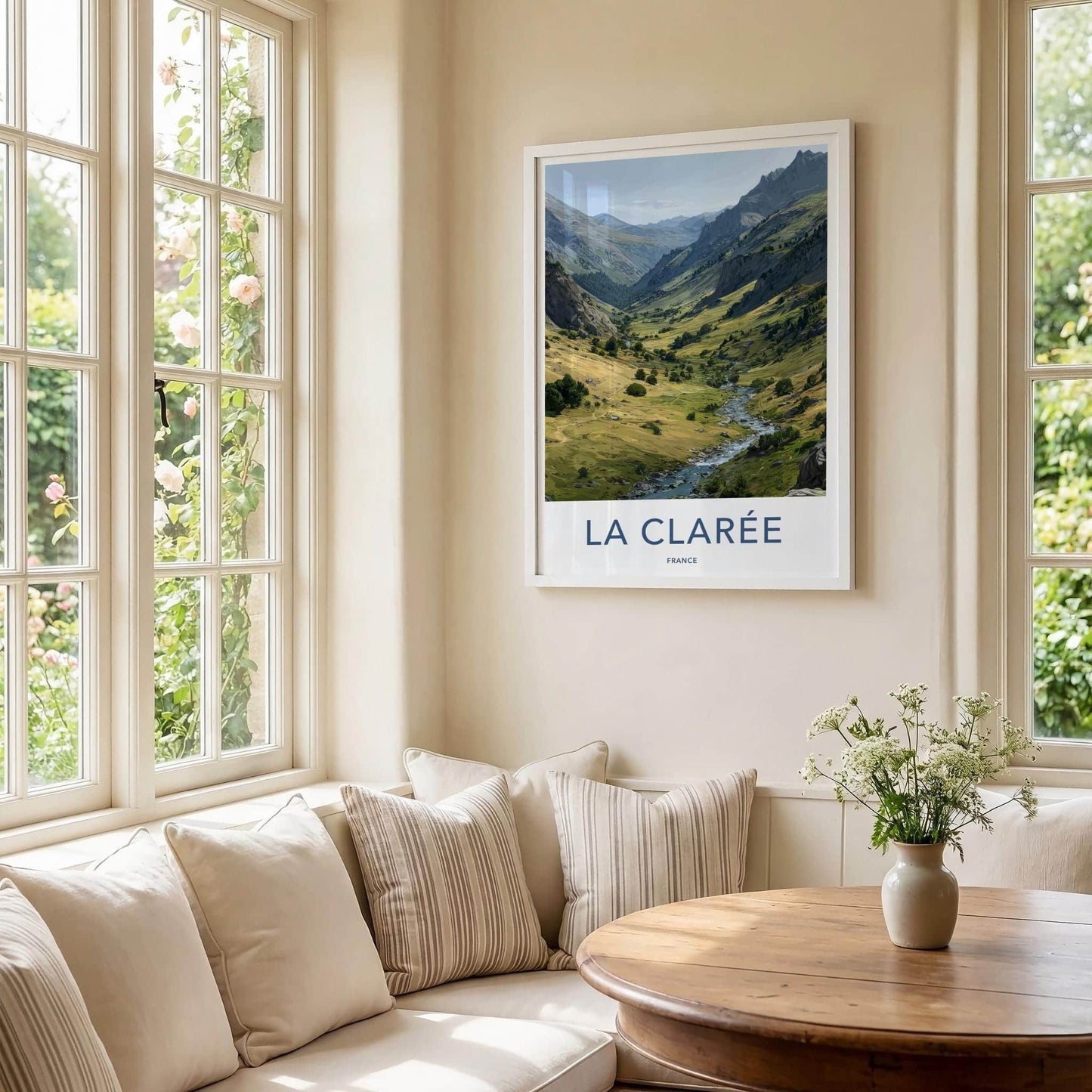 La Claree Poster - France Travel Art - Green Mountain Stream Home Decor