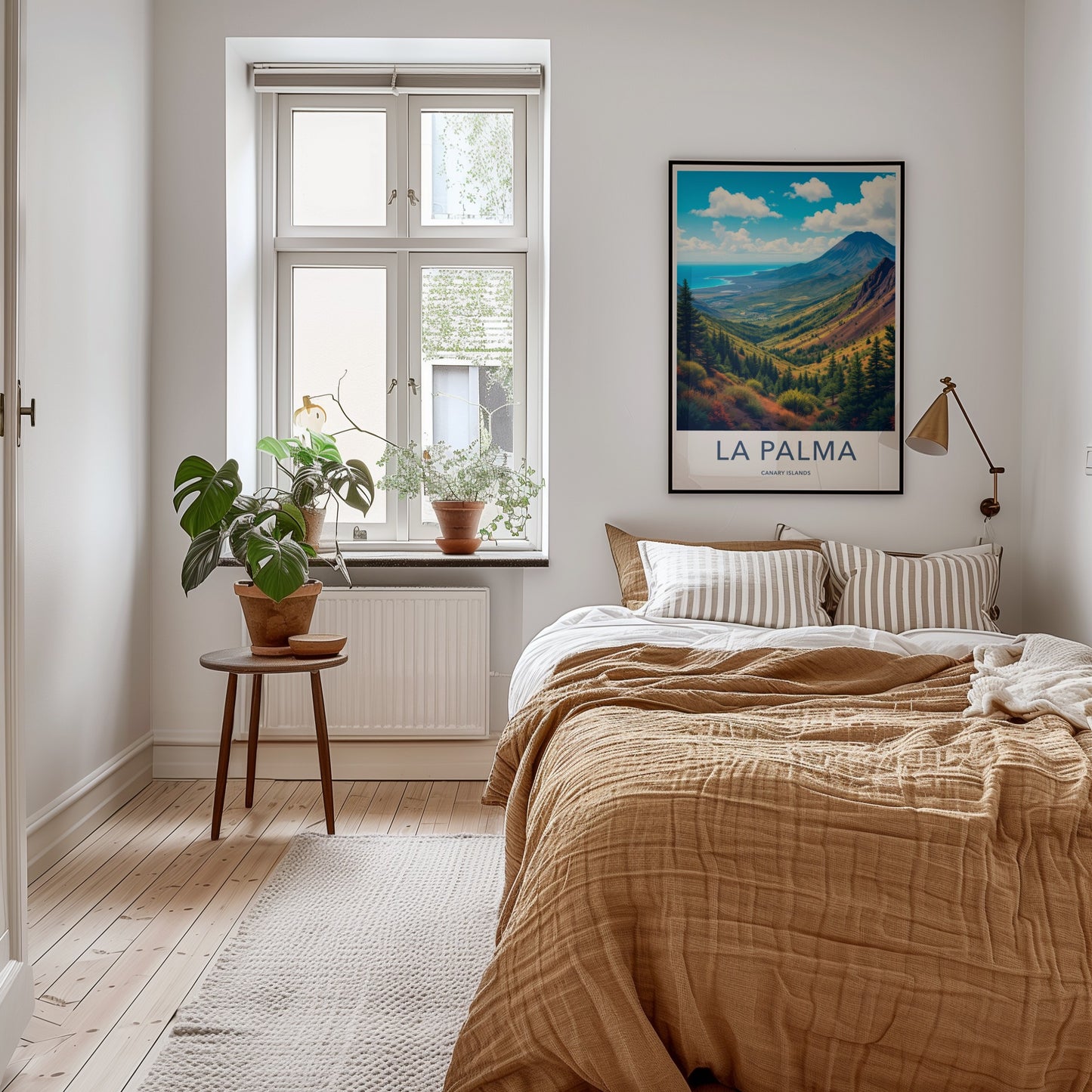 La Palma Poster - Spain Travel Art - Coastal Volcano Panorama Home Decor