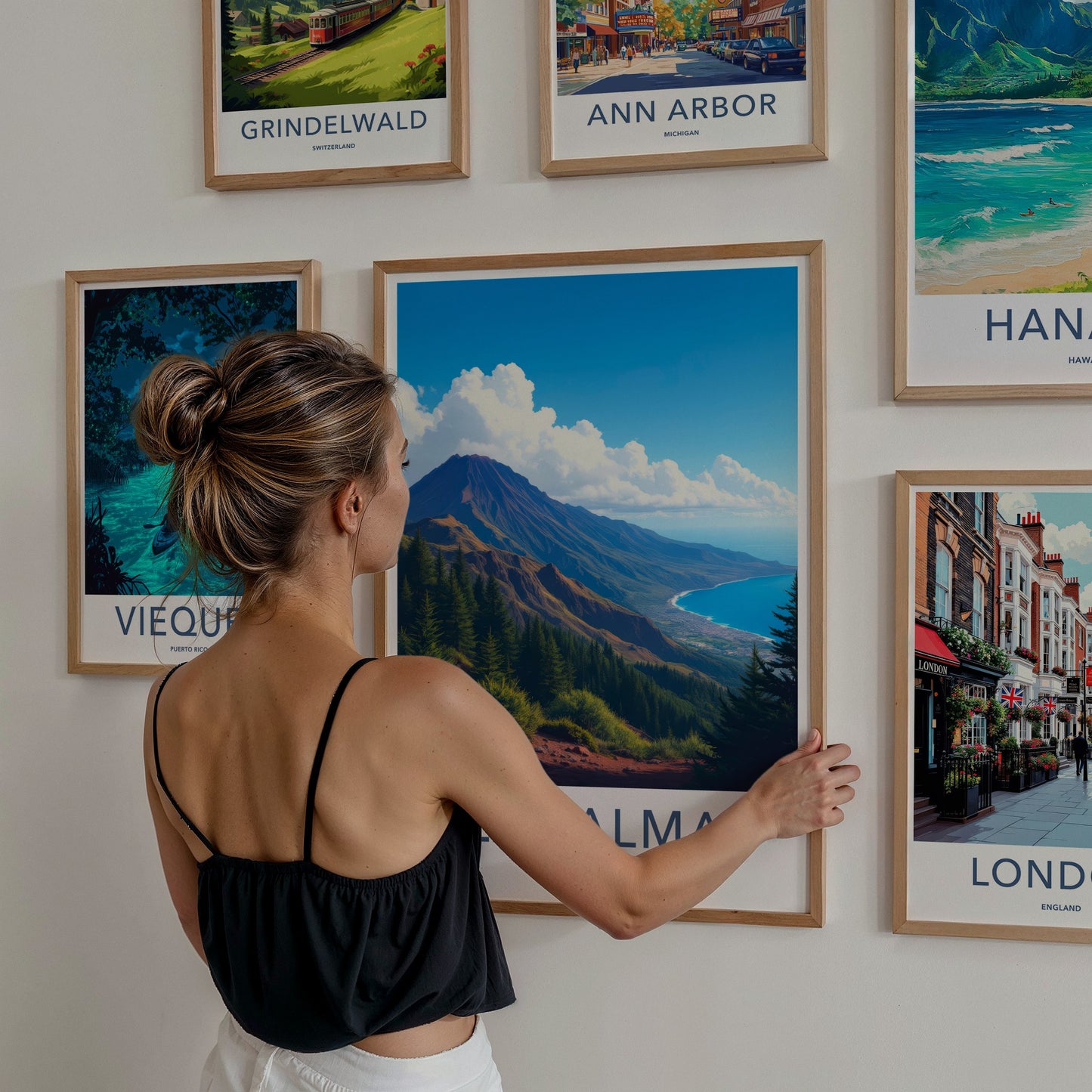 La Palma Poster - Spain Travel Art - Lush Volcanic Coast Wall Decor