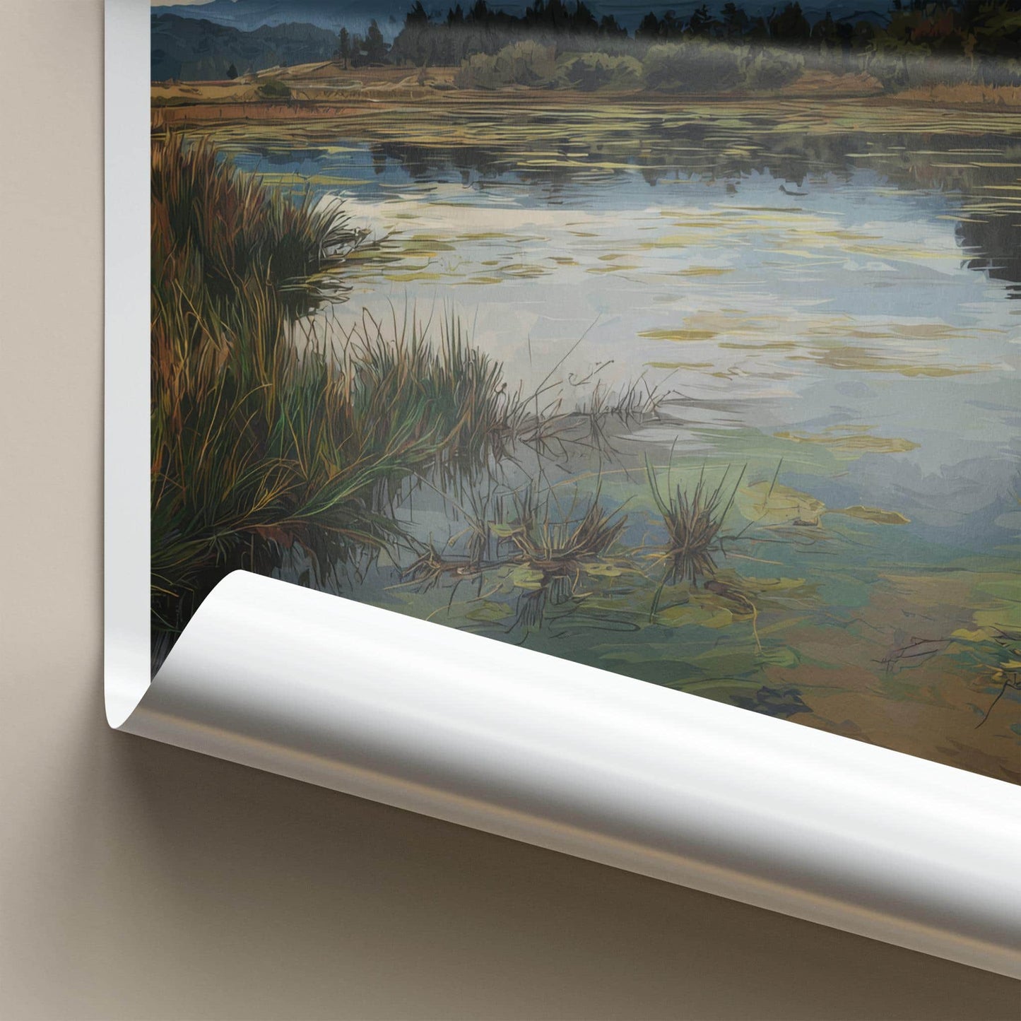 Lac De Pormenaz Poster - France Travel Art - Cloudy Lake Landscape Wall Decor