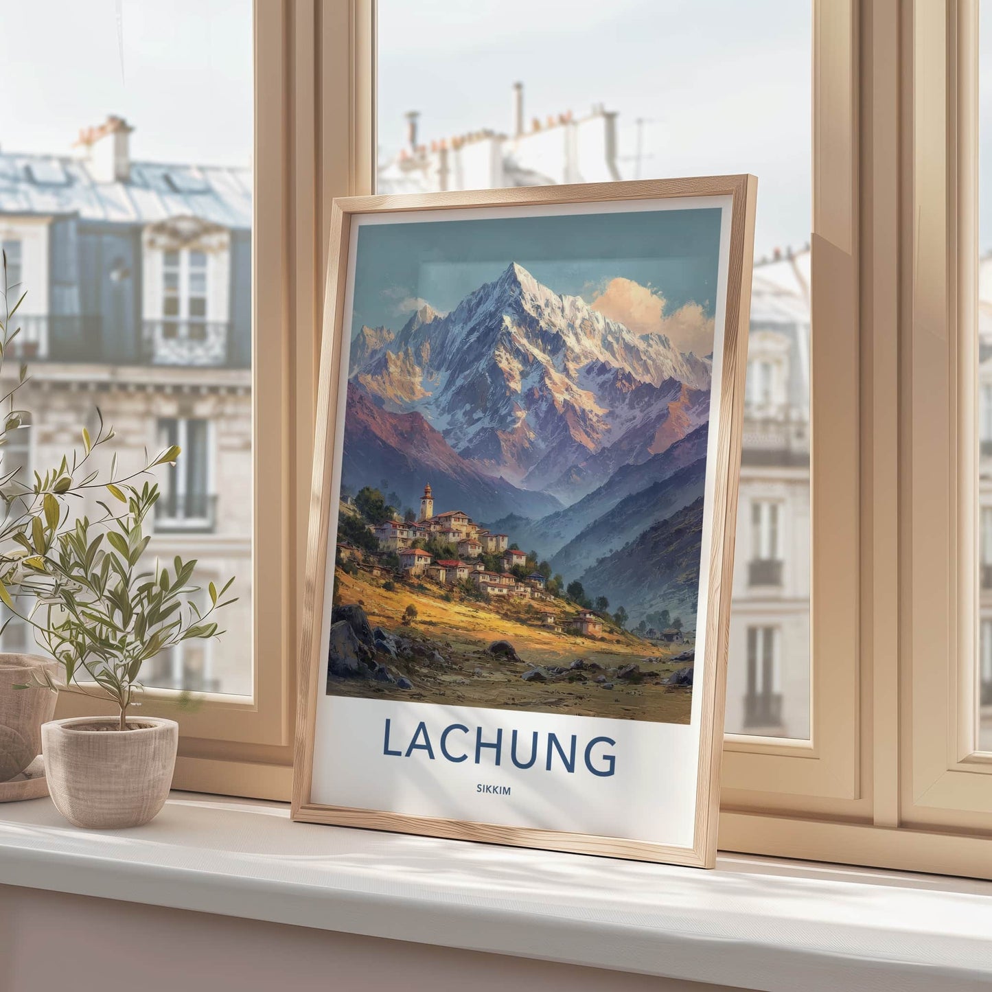 Lachung Poster - India Wall Art - Sikkim Mountain Village Home Decor