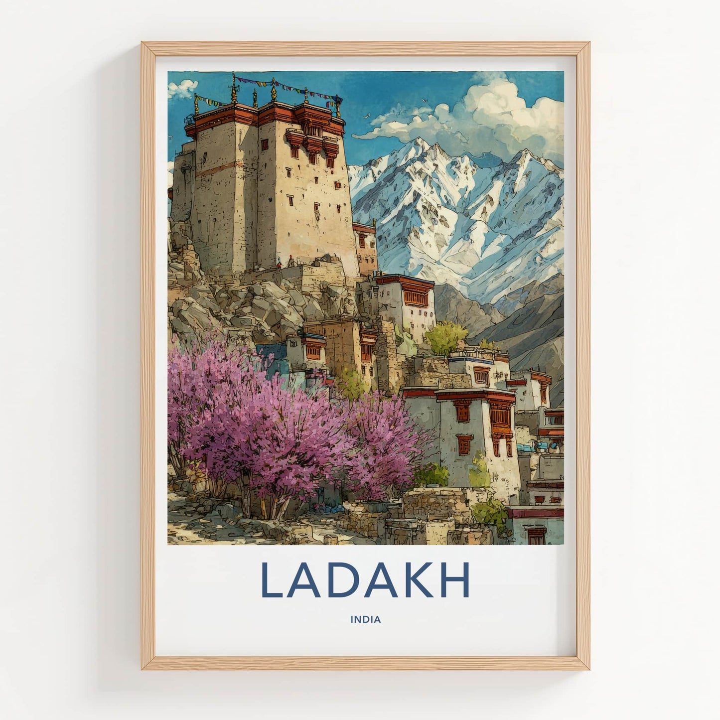 Ladakh Poster - India Framed Print - Jammu Kashmir Palace Home Decor