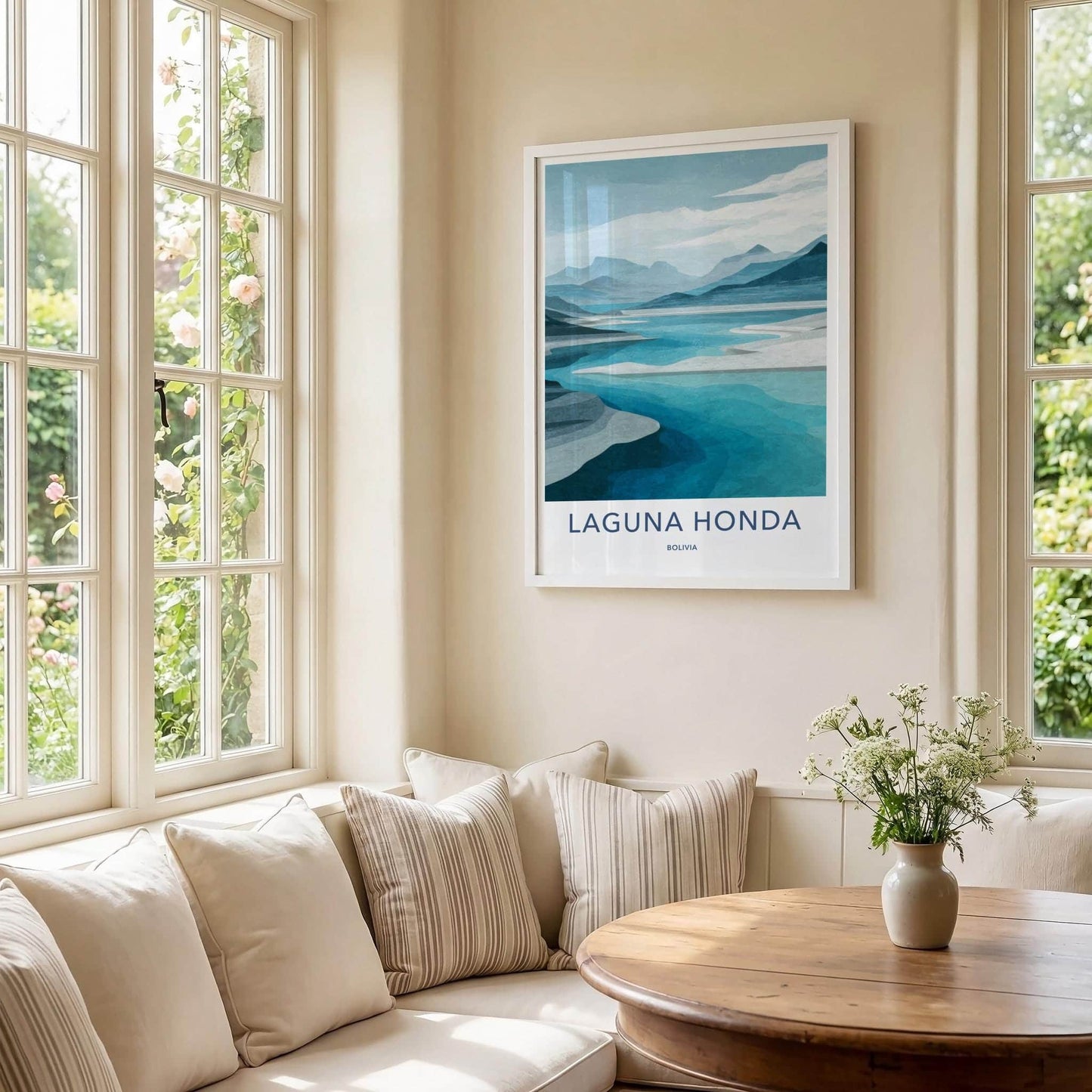 Laguna Honda Poster - Bolivia Travel Art - Turquoise Lake Mountains Home Decor