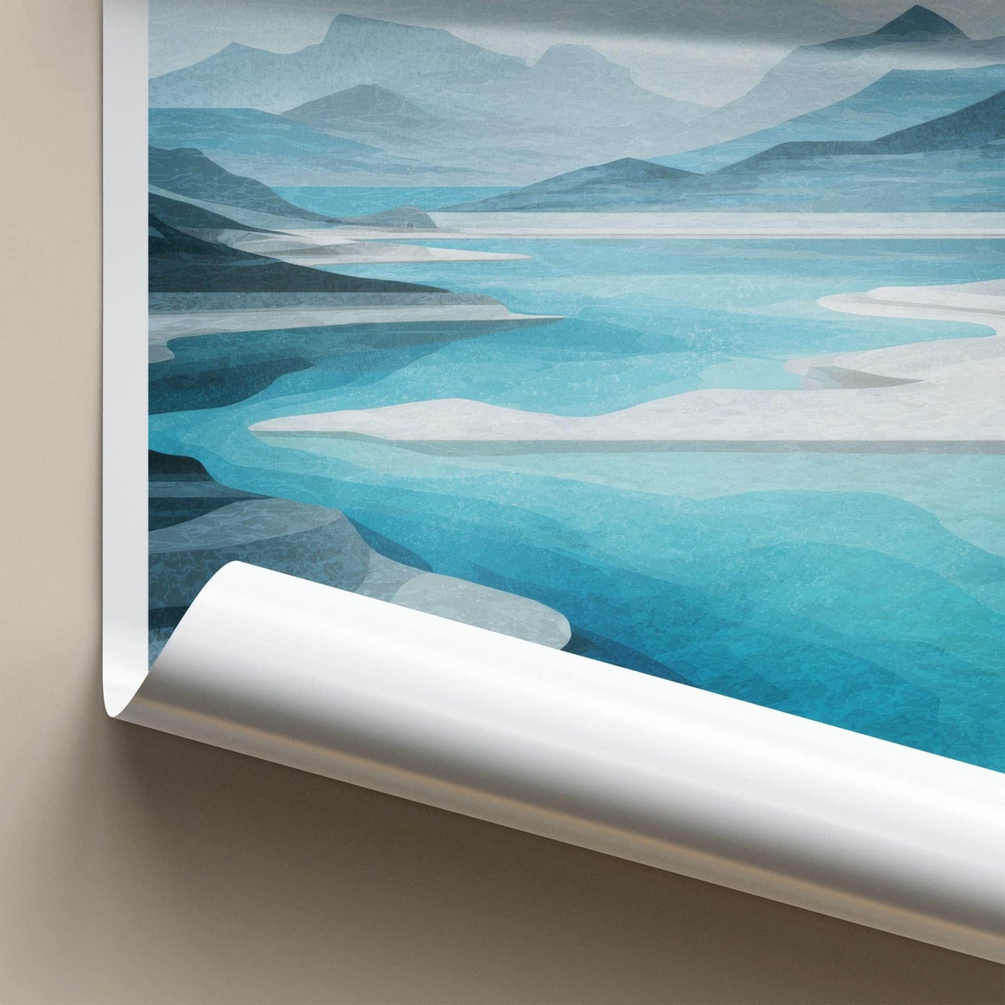 Laguna Honda Poster - Bolivia Travel Art - Turquoise Lake Mountains Home Decor