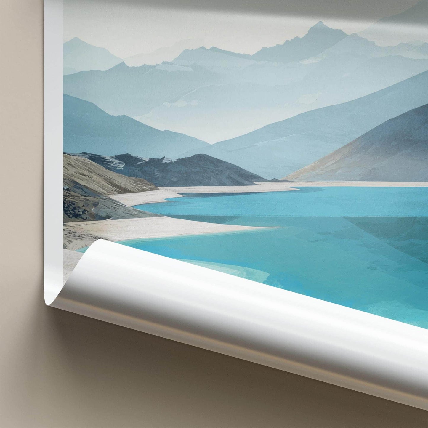 Laguna Honda Poster - Bolivia Travel Art - Turquoise Lake Shores Home Decor