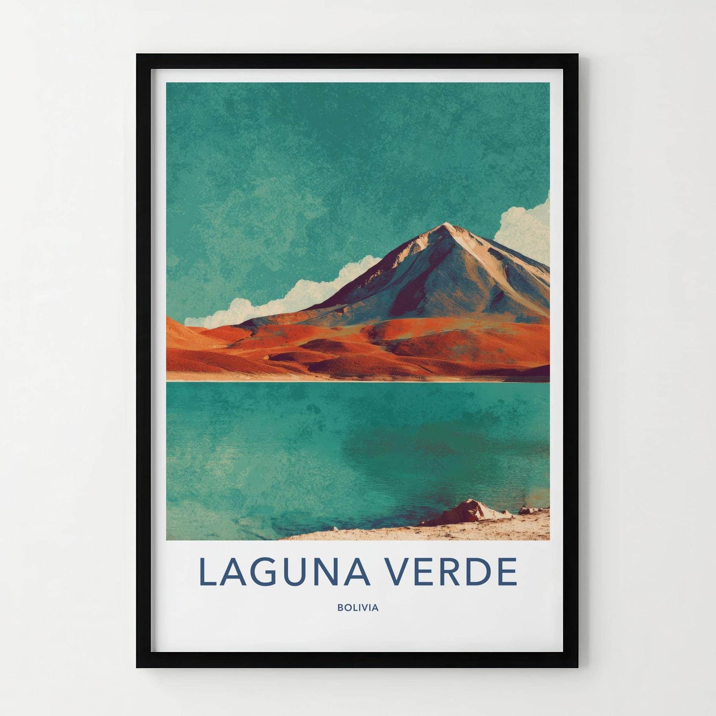 Laguna Verde Poster - Bolivia Travel Art - Mountain Lake View Home Decor
