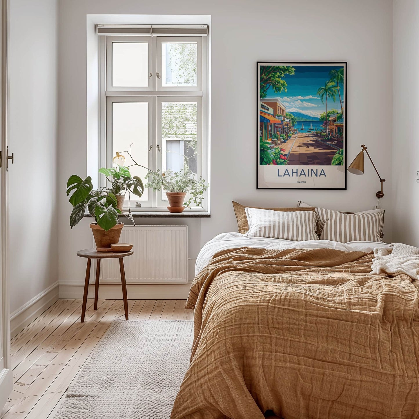 Lahaina Poster - Hawaii Travel Art - Coastal Town View Wall Decor