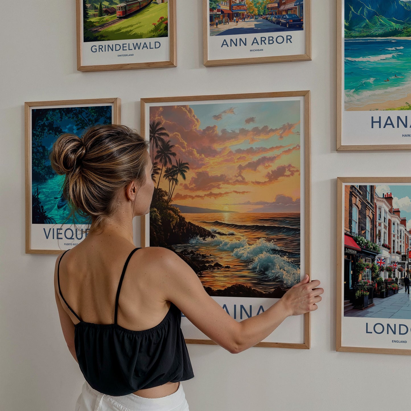 Lahaina Poster - Hawaii Travel Art - Tropical Sunset View Home Decor