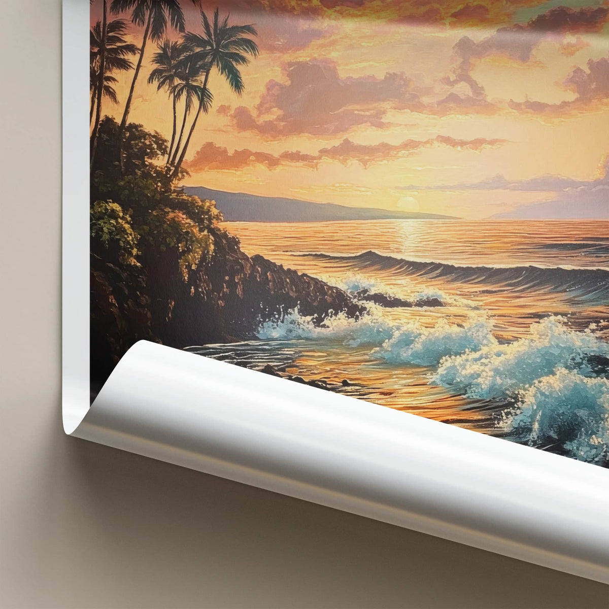 Lahaina Poster - Hawaii Travel Art - Tropical Sunset View Home Decor