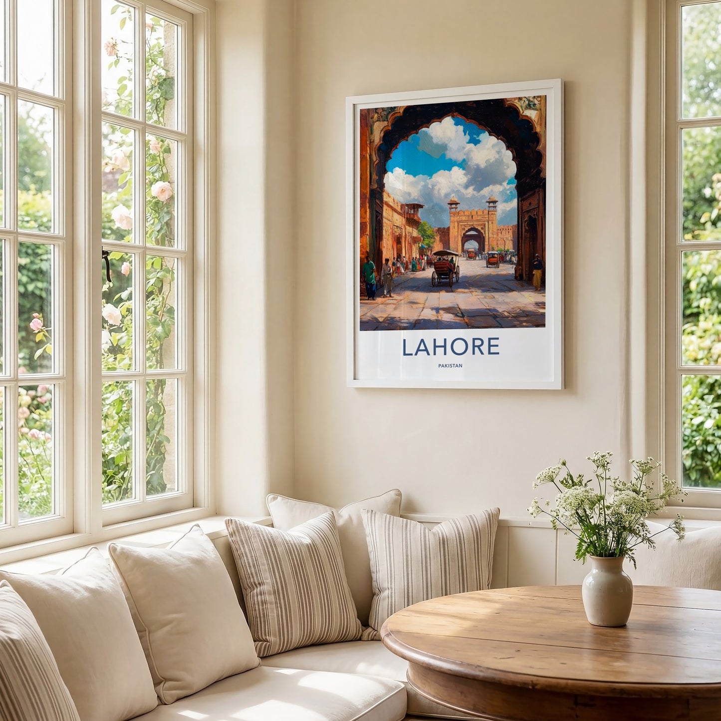 Lahore Poster - Pakistan Travel Art - Archway Street Scene Home Decor