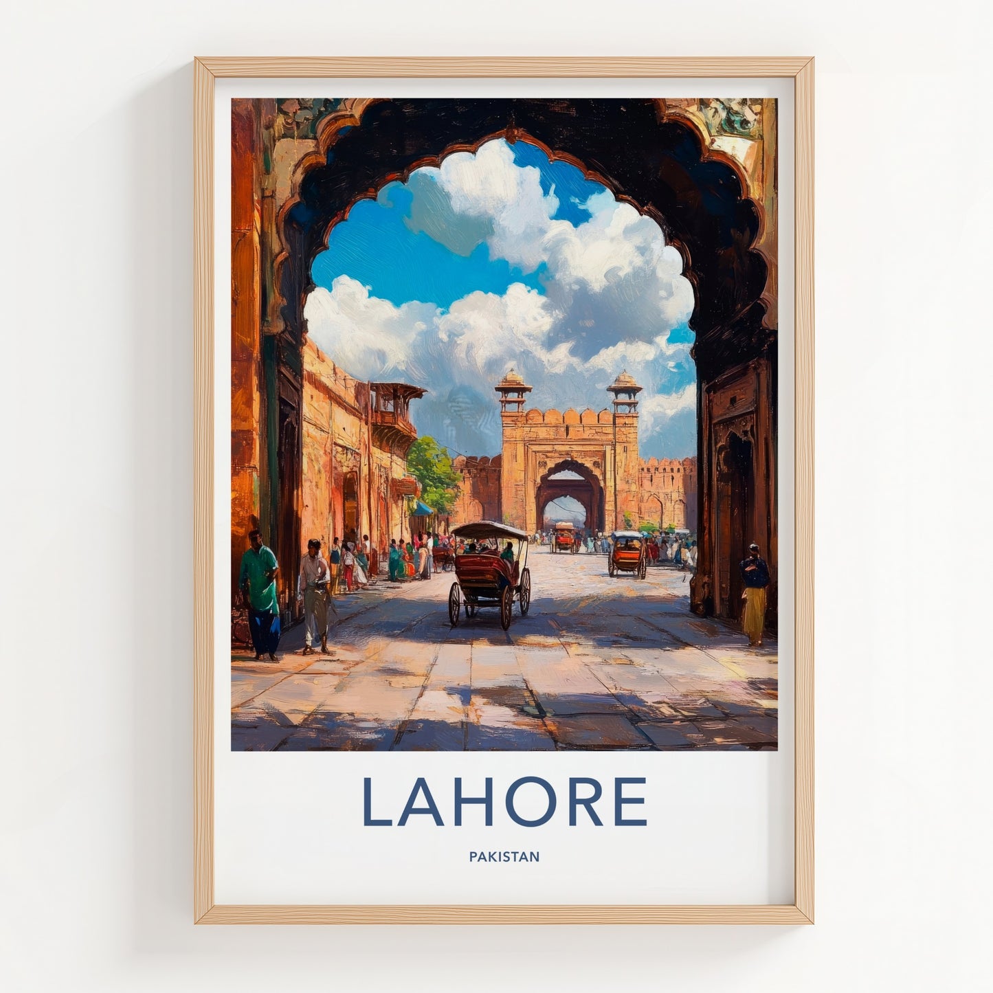 Lahore Poster - Pakistan Travel Art - Archway Street Scene Home Decor
