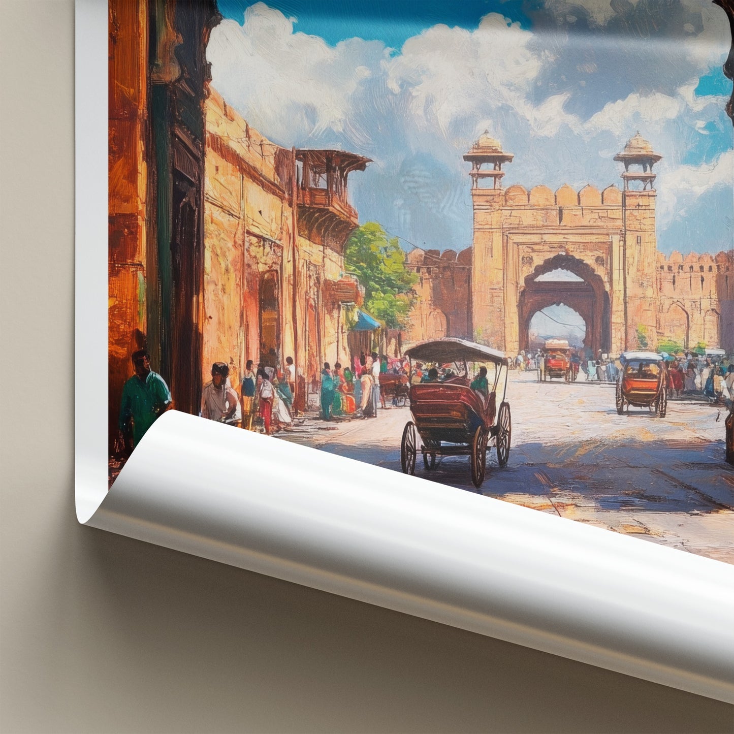 Lahore Poster - Pakistan Travel Art - Archway Street Scene Home Decor