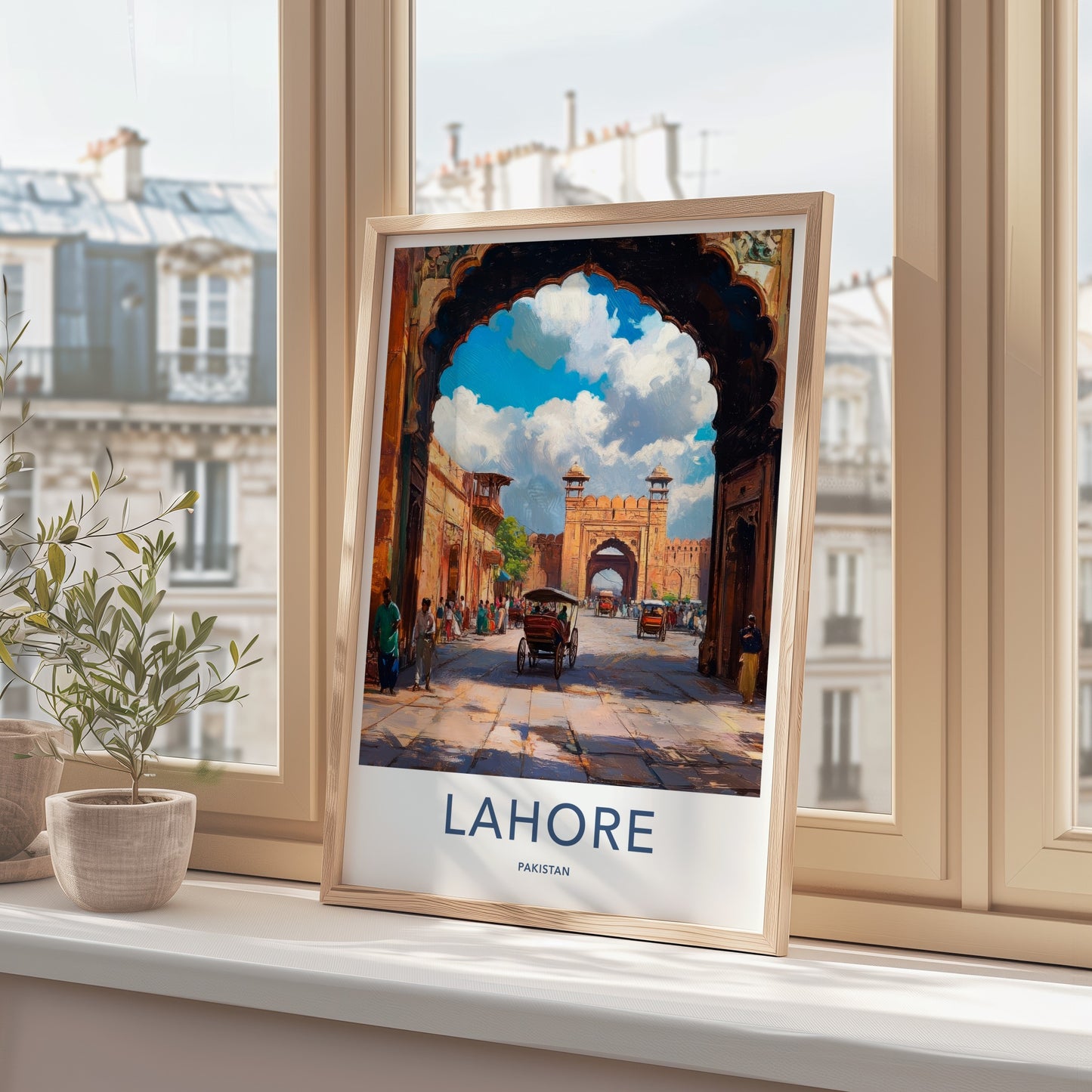 Lahore Poster - Pakistan Travel Art - Archway Street Scene Home Decor