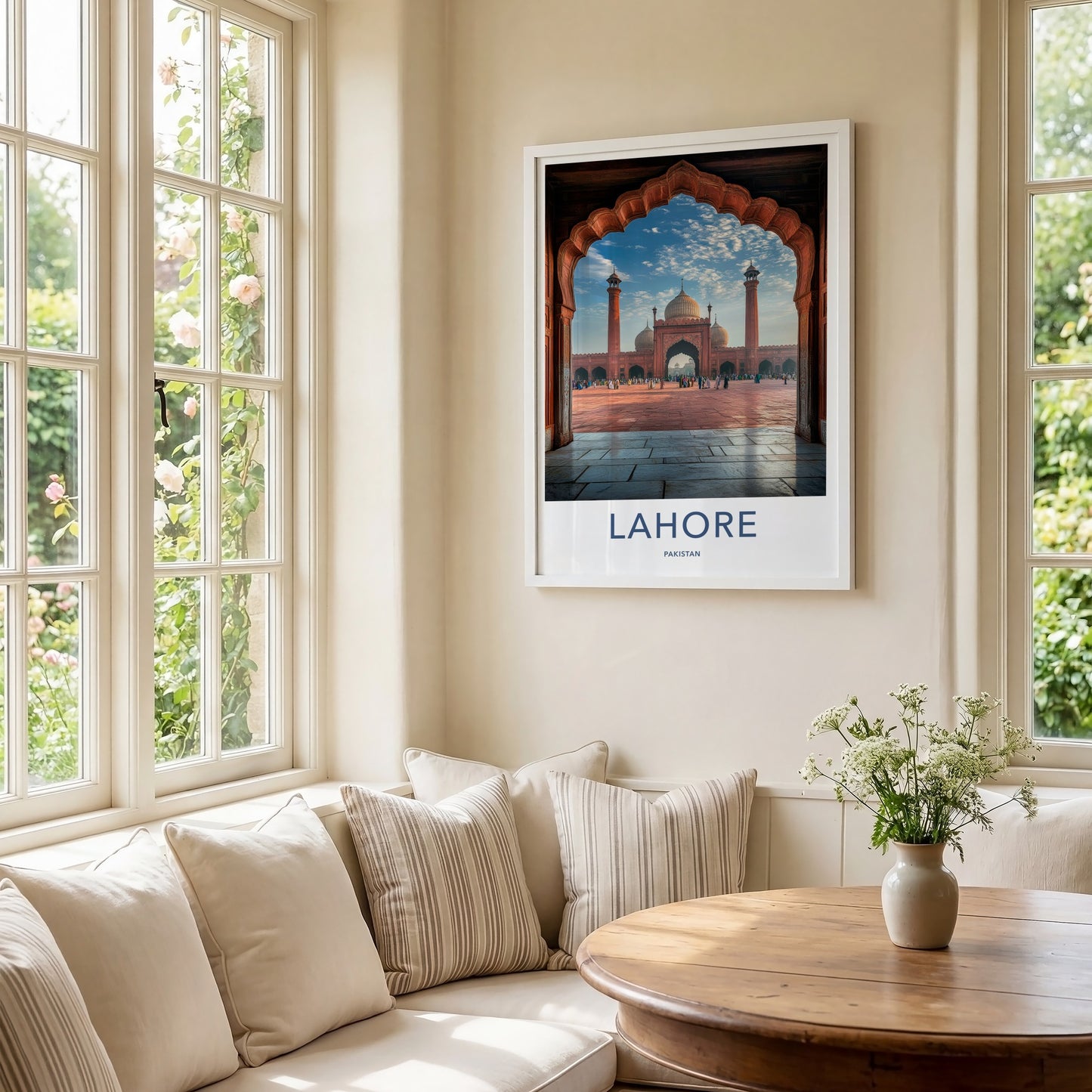 Lahore Poster - Pakistan Travel Art - Grand Archway Mosque Home Decor
