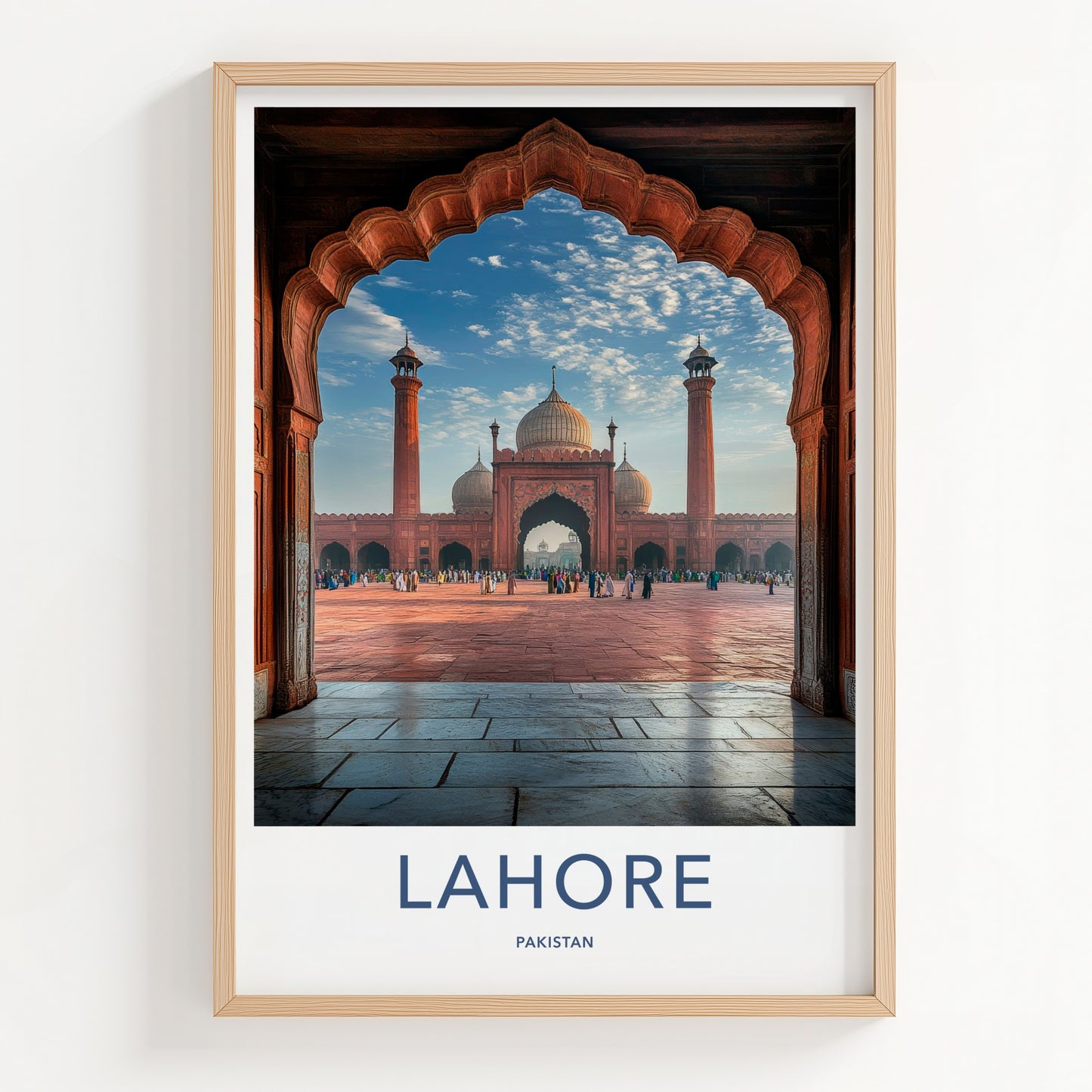 Lahore Poster - Pakistan Travel Art - Grand Archway Mosque Home Decor