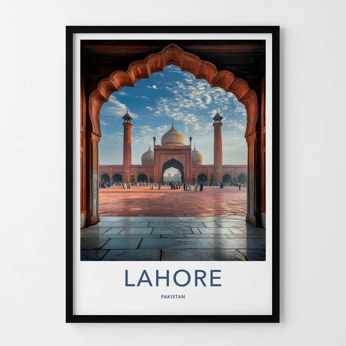 Lahore Poster - Pakistan Travel Art - Grand Archway Mosque Home Decor