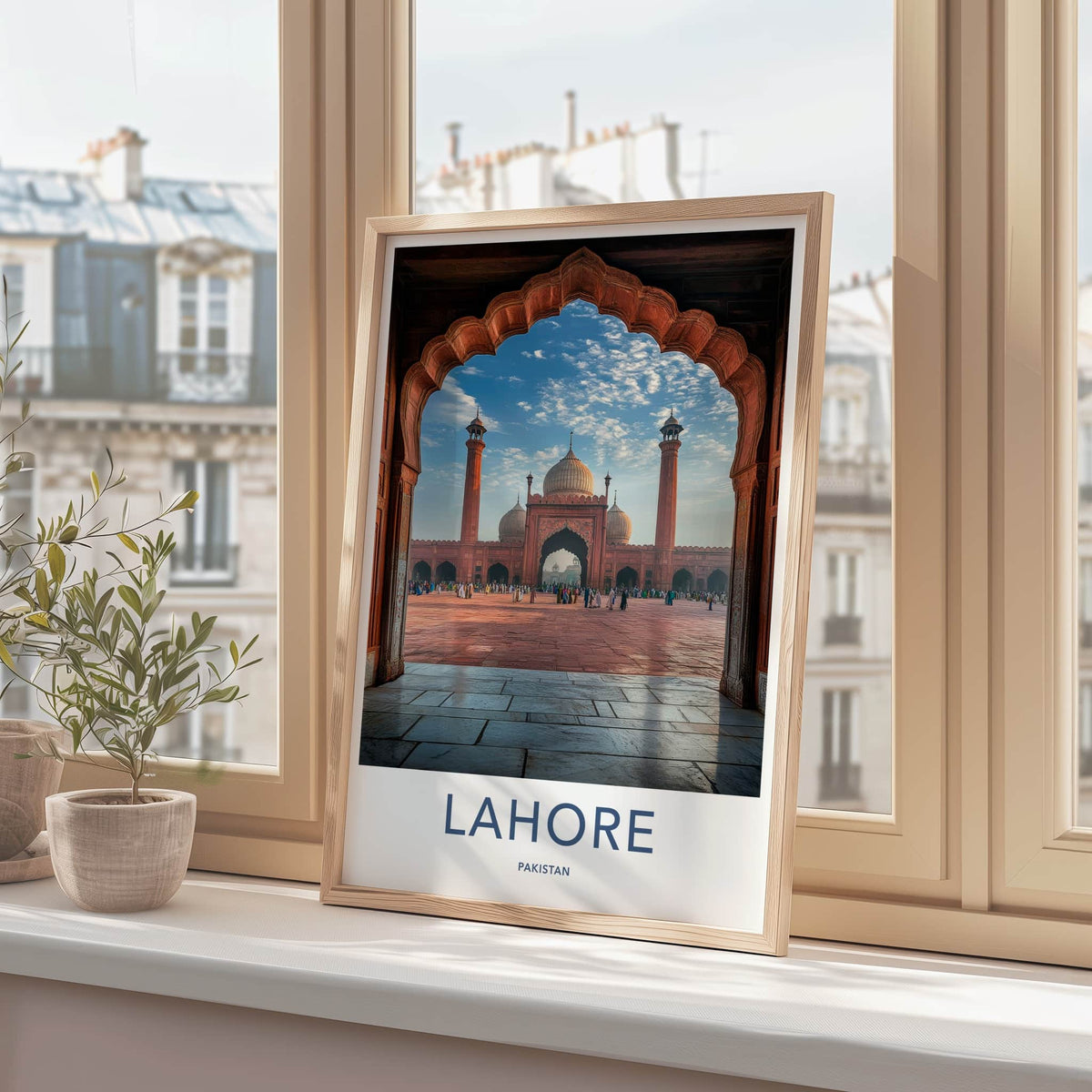 Lahore Poster - Pakistan Travel Art - Grand Archway Mosque Home Decor