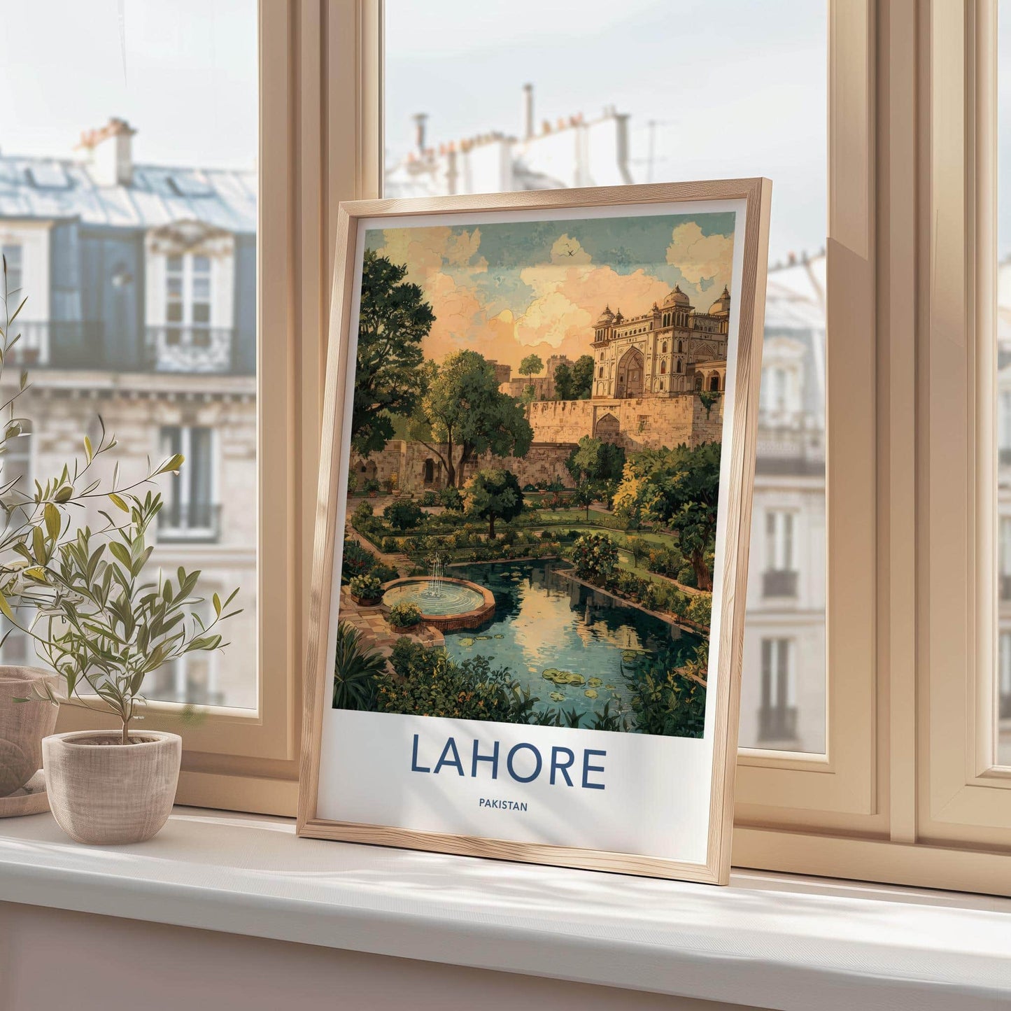 Lahore Poster - Pakistan Travel Art - Grand Palace Garden Home Decor