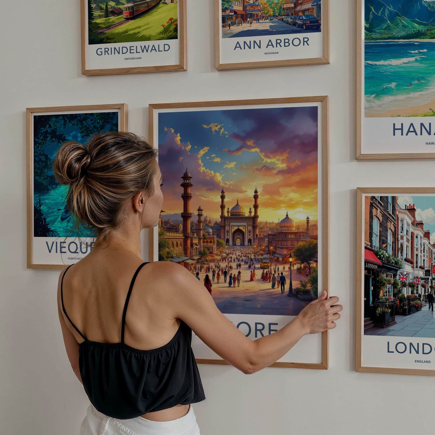 Lahore Poster - Pakistan Travel Art - Vibrant City Sunset Home Decor