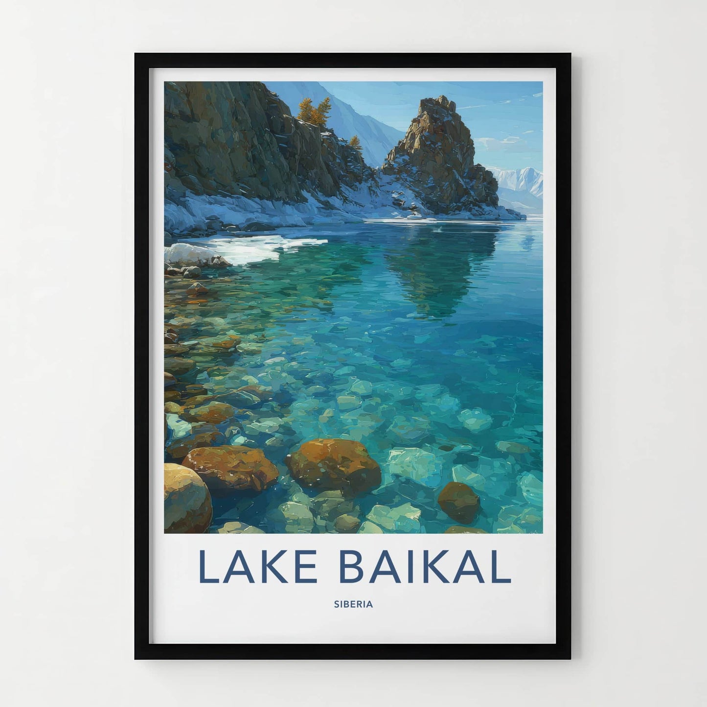 Lake Baikal Poster Russia Clear Lake Water Wall Decor