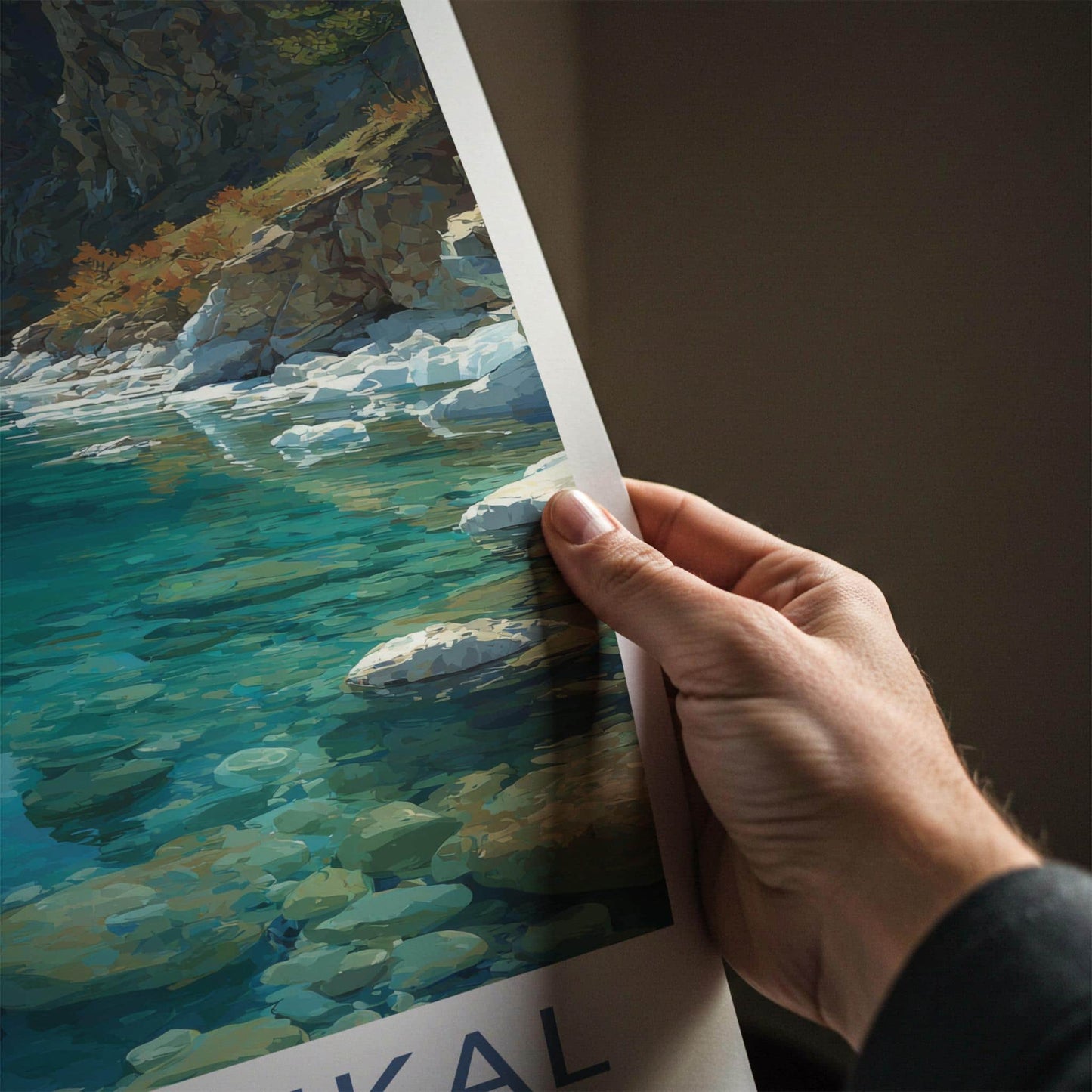 Lake Baikal Poster - Russia Travel Art - Clear Blue Waters Home Decor