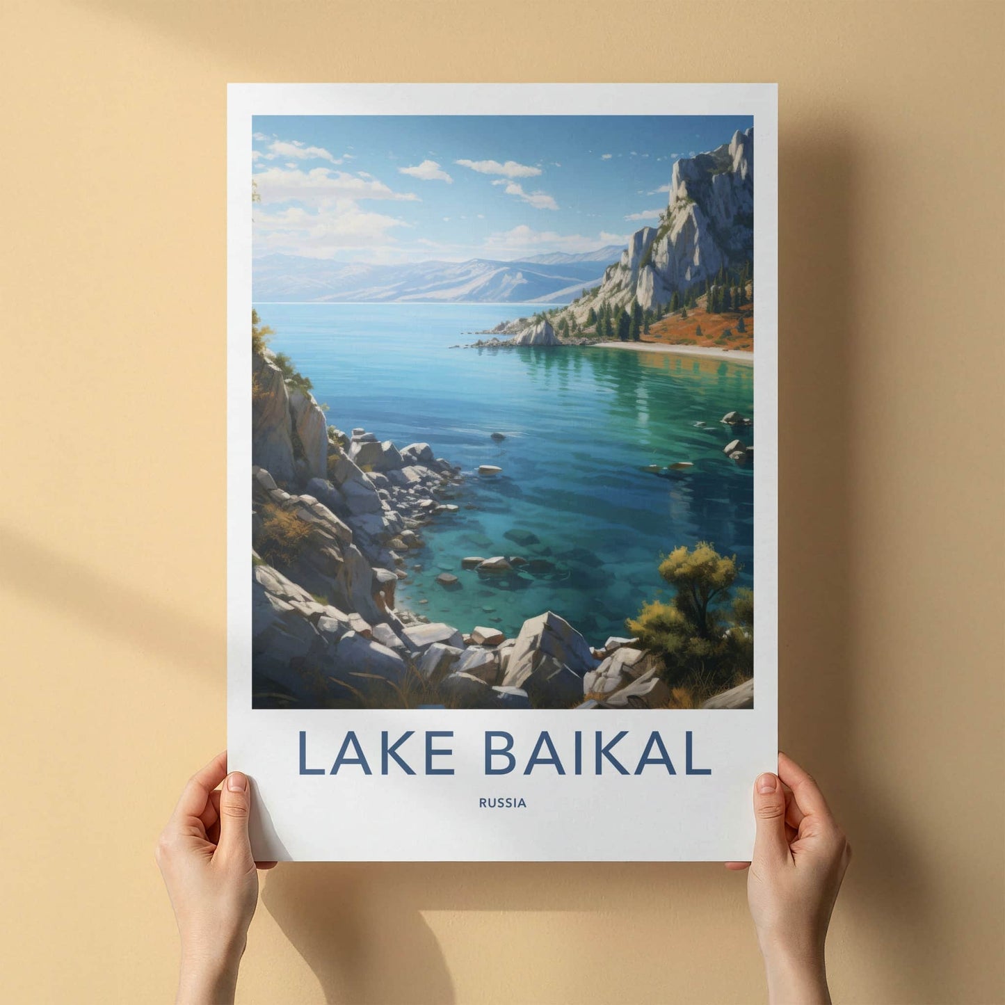 LAKE BAIKAL Poster - Russia Travel Art - Clear Water Shore Home Decor