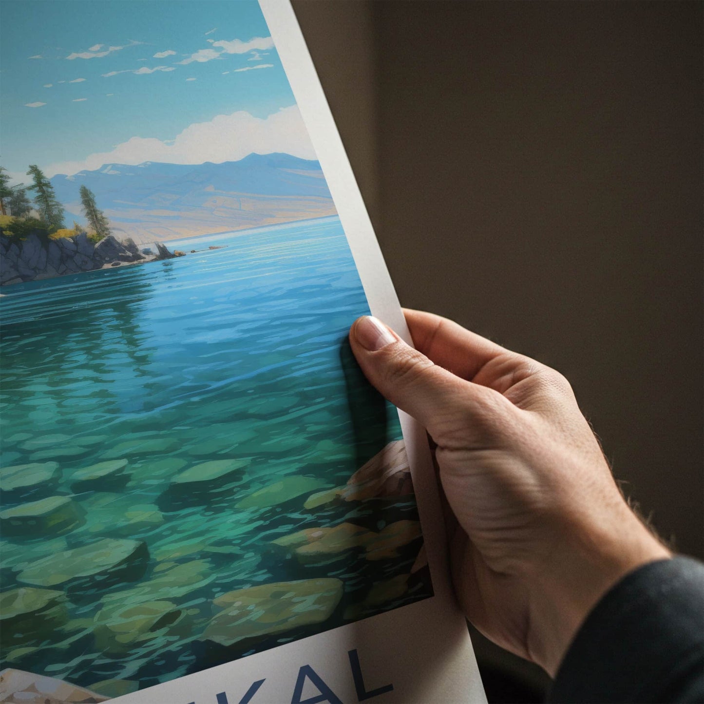 Lake Baikal Poster - Russia Travel Art - Clear Water Shore Home Decor