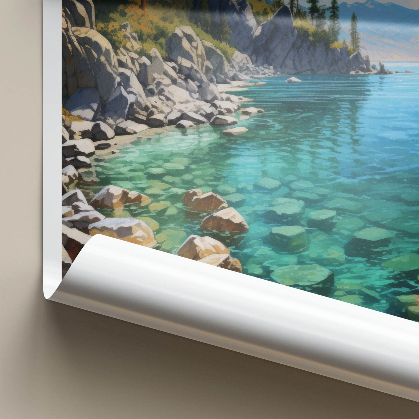 Lake Baikal Poster - Russia Travel Art - Clear Water Shore Home Decor