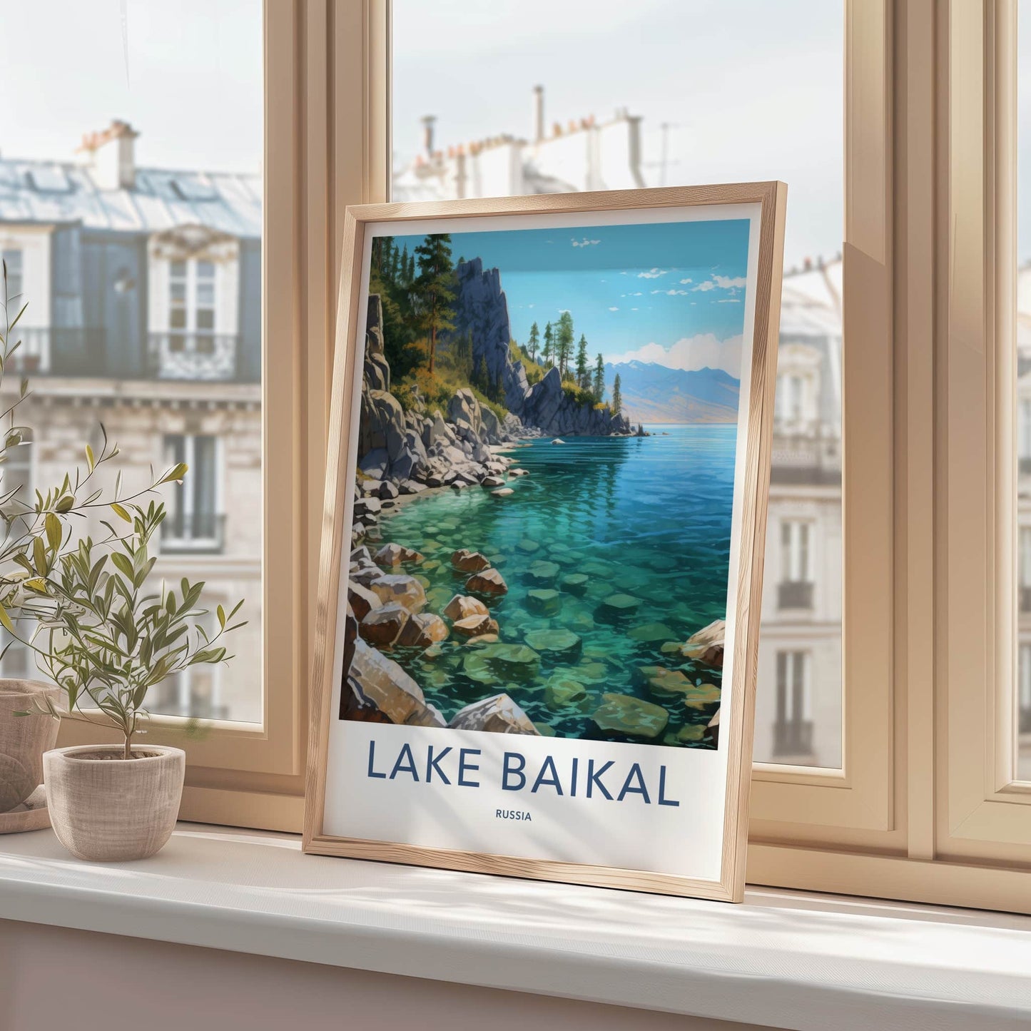 Lake Baikal Poster - Russia Travel Art - Clear Water Shore Home Decor