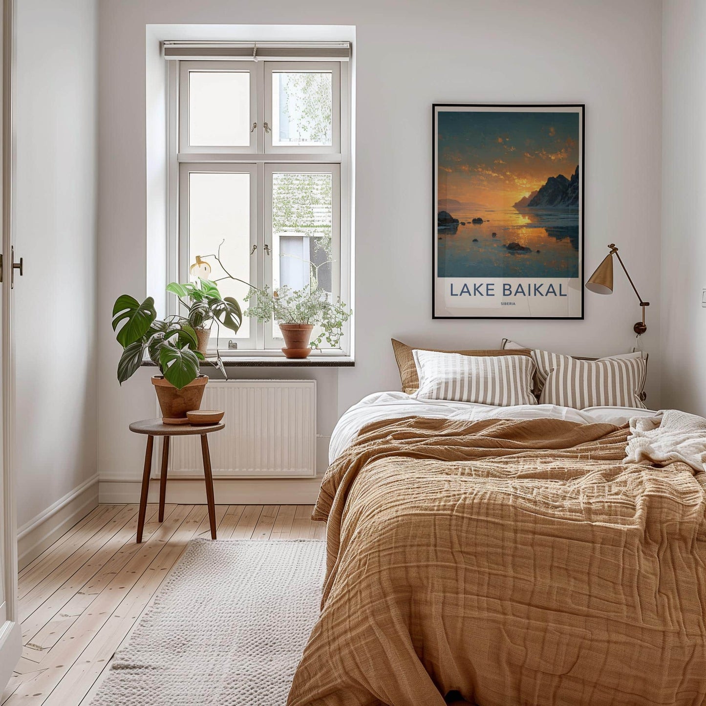 Lake Baikal Poster - Russia Travel Art - Icy Lake Sunset Home Decor