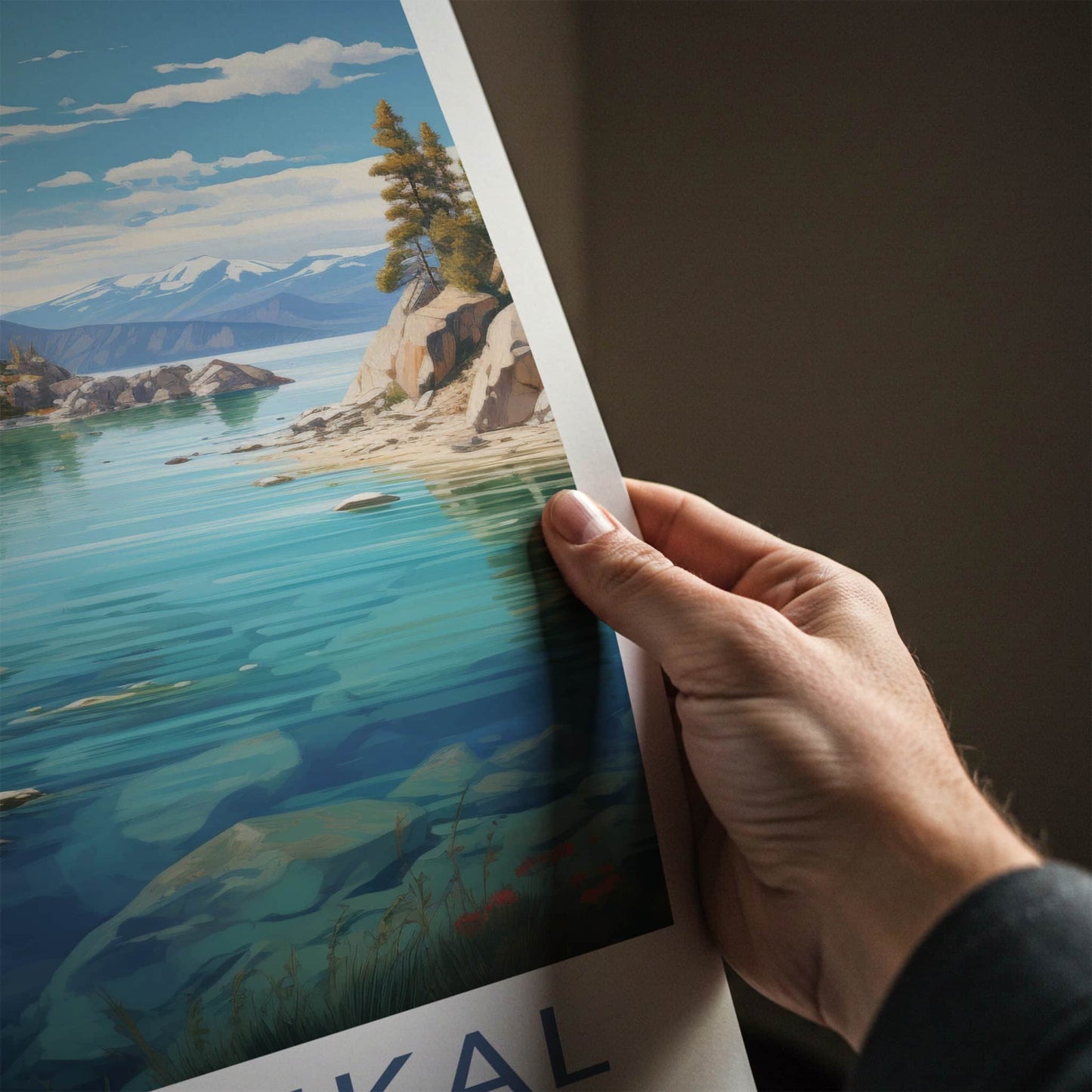 Lake Baikal Poster - Russia Travel Art - Mountain Lake Vista Home Decor