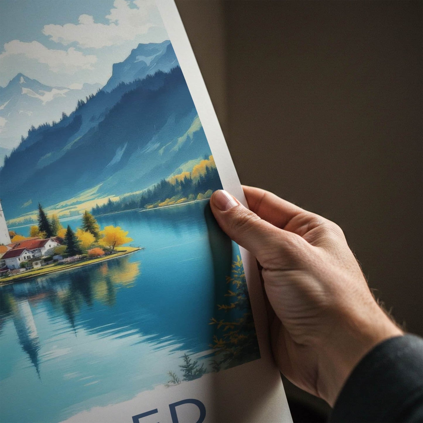 Lake Bled Poster - Slovenia Travel Art - Alpine Island Church Home Decor