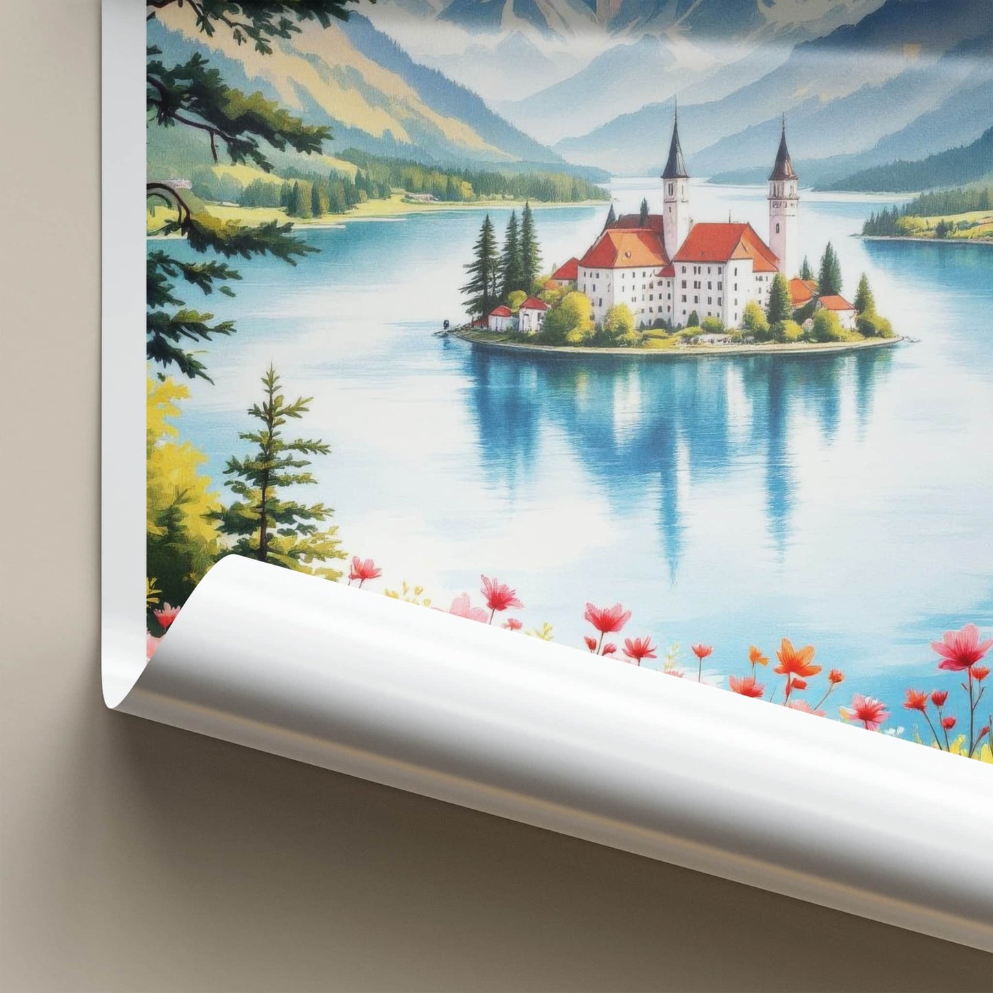 Lake Bled Poster - Slovenia Wall Art - Island Castle Lake Home Decor