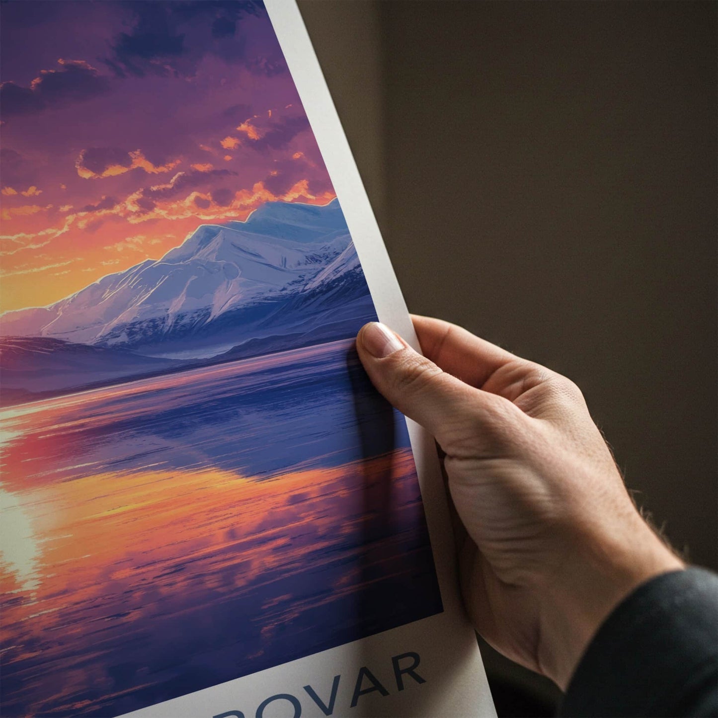 Lake Manasarovar Poster - Tibet Travel Art - Vibrant Sunset Reflections Home Decor