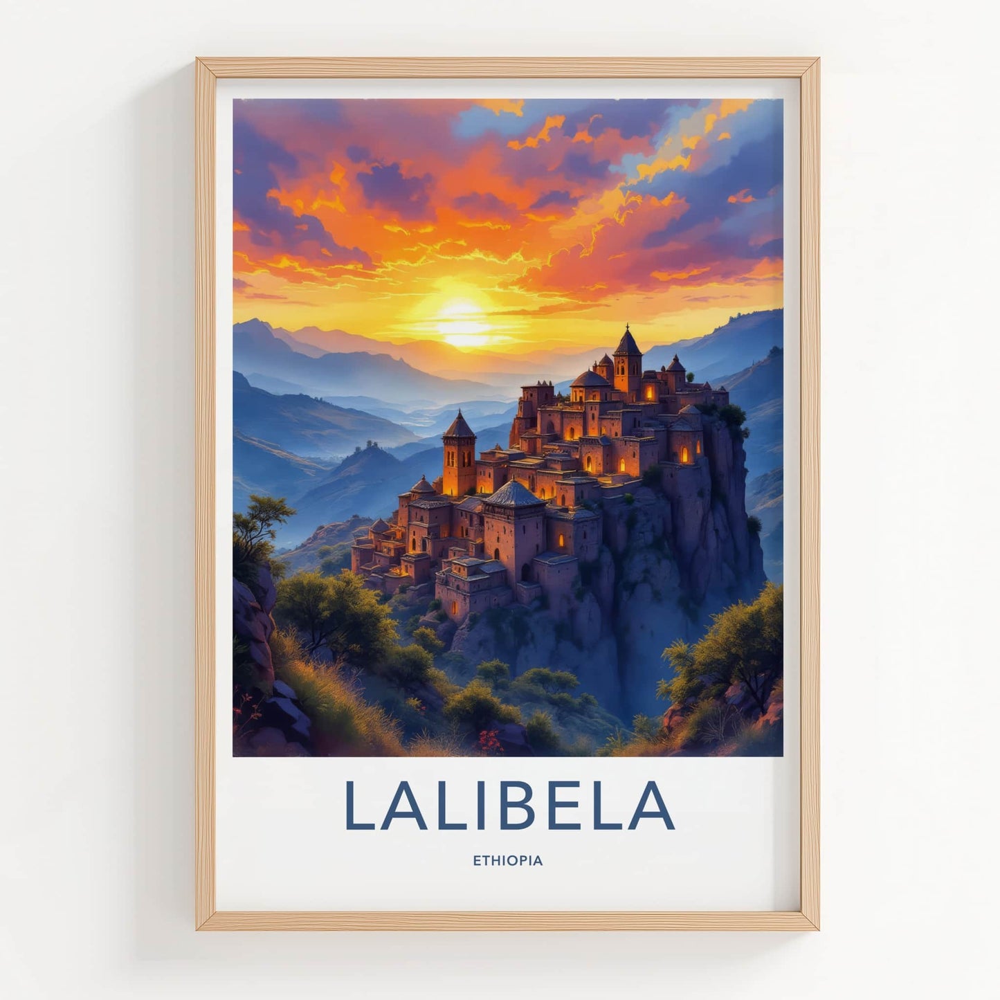 Lalibela Poster - Ethiopia Wall Art - Historic Rock Churches Home Decor
